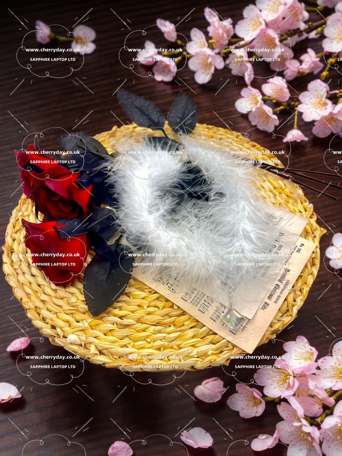 Feather necklace with crystal pendant