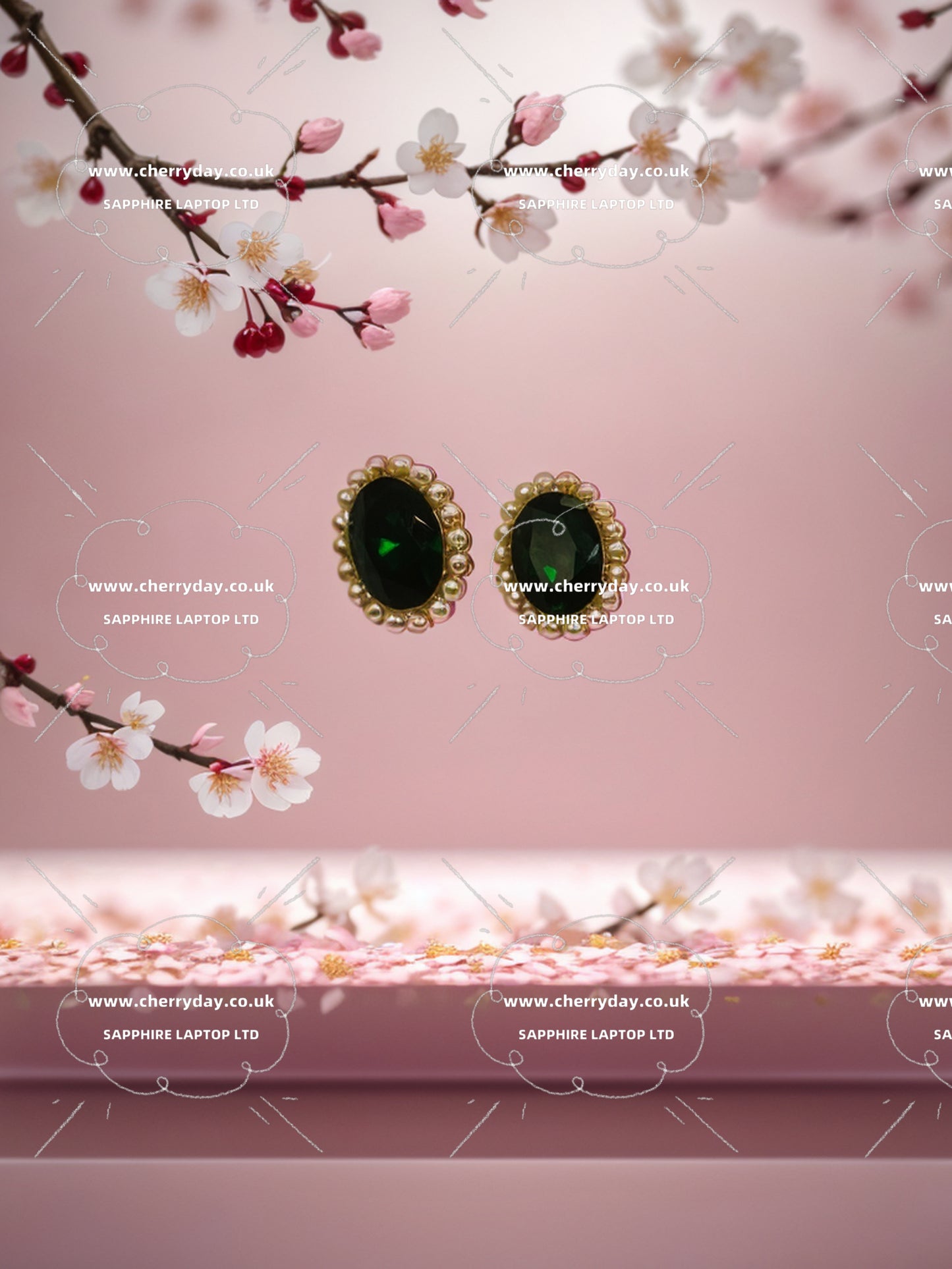Your Highness necklace-earrings set