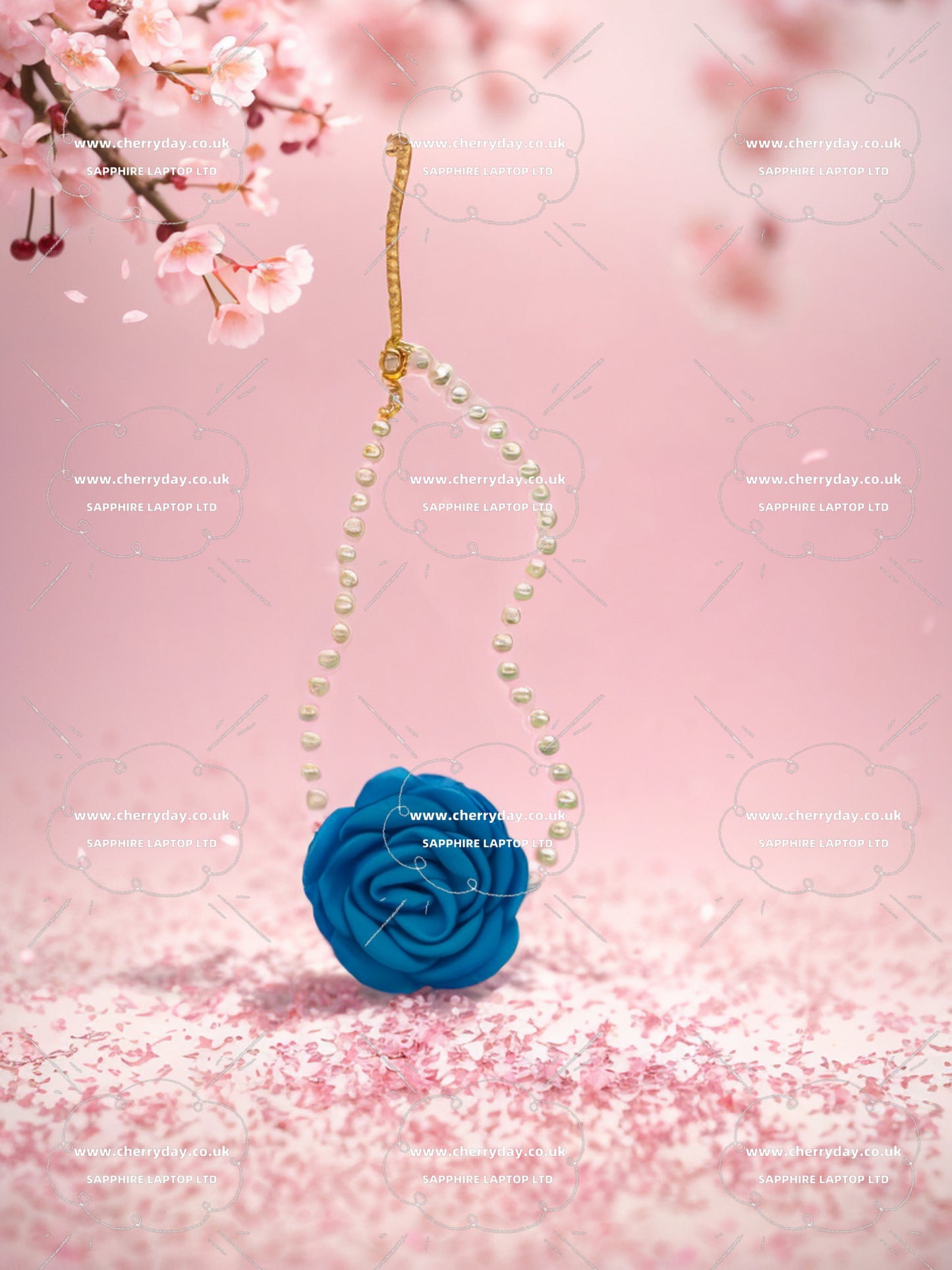 Colourful flower pearl necklace