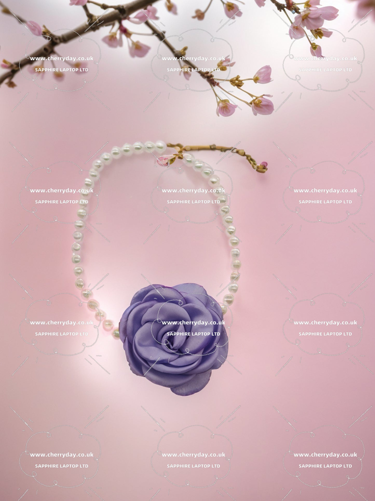 Colourful flower pearl necklace
