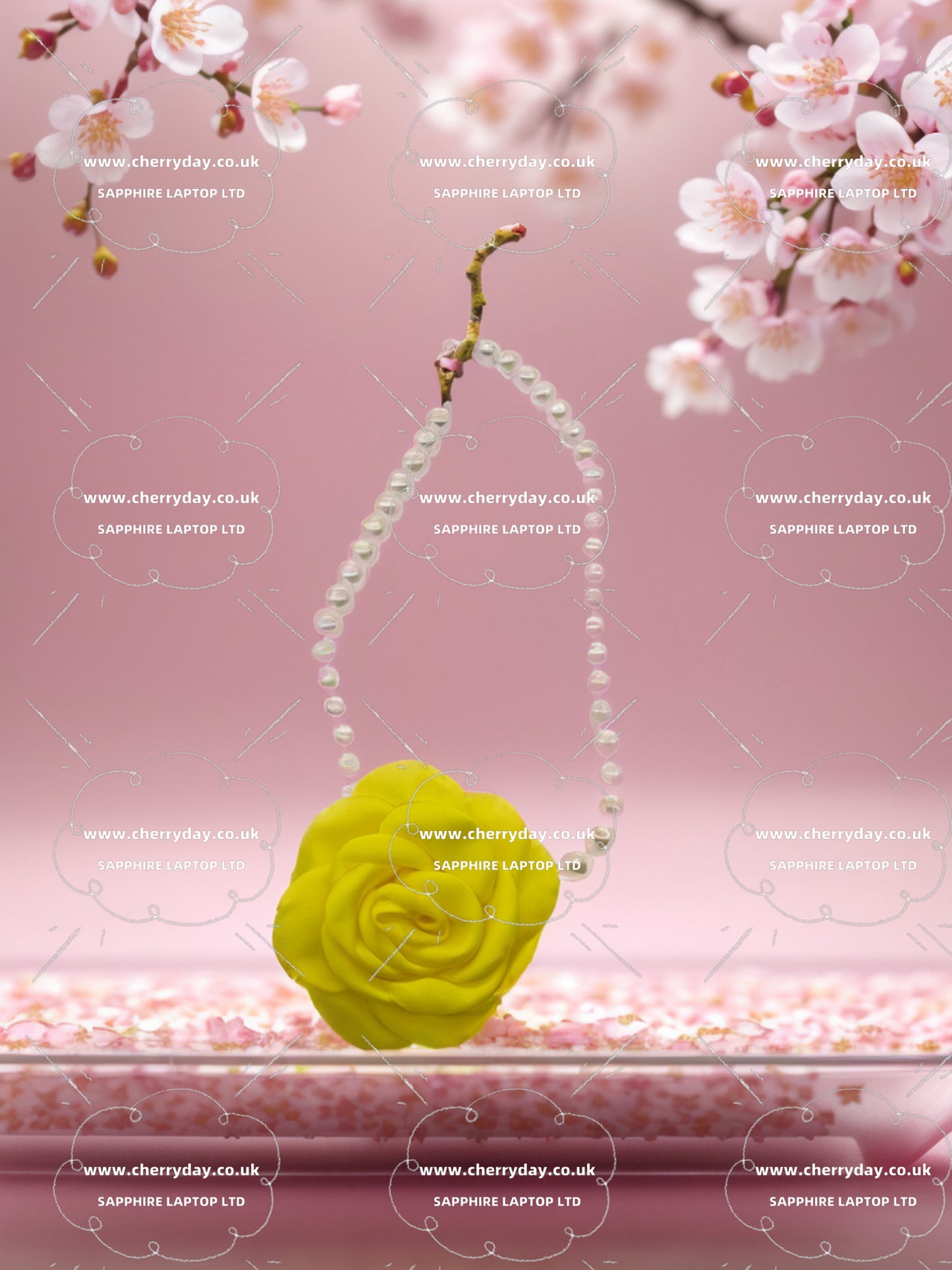 Colourful flower pearl necklace
