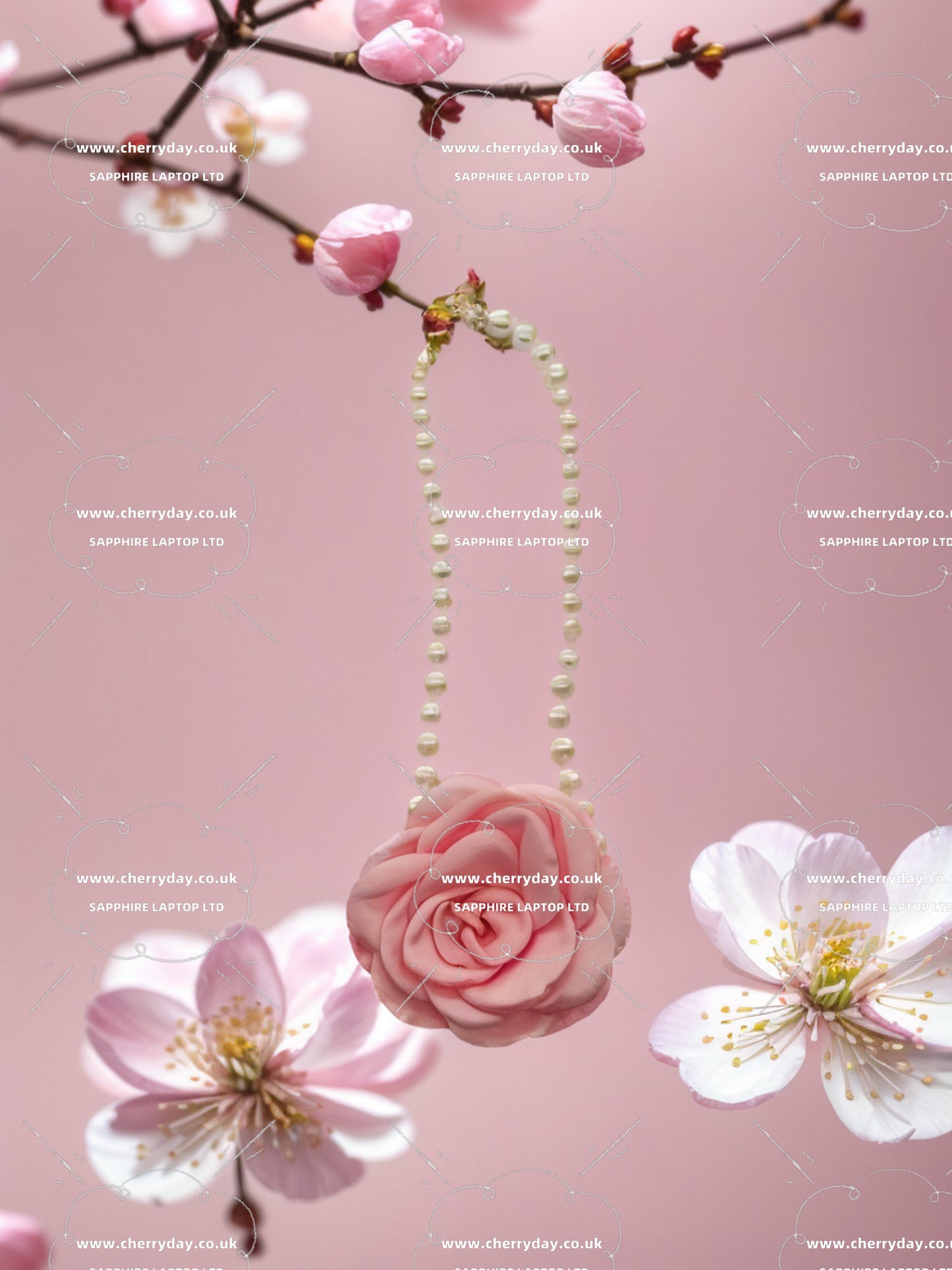 Colourful flower pearl necklace