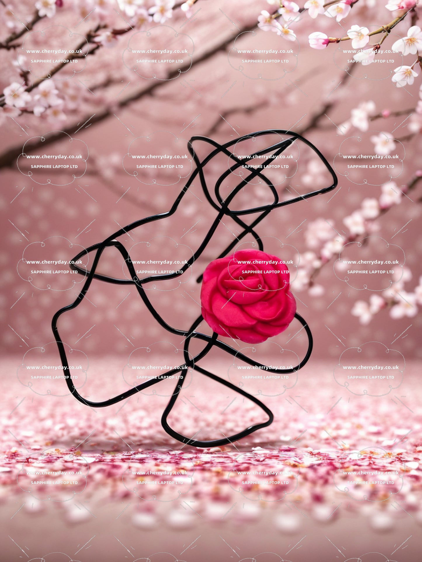 Colourful flower strap necklace