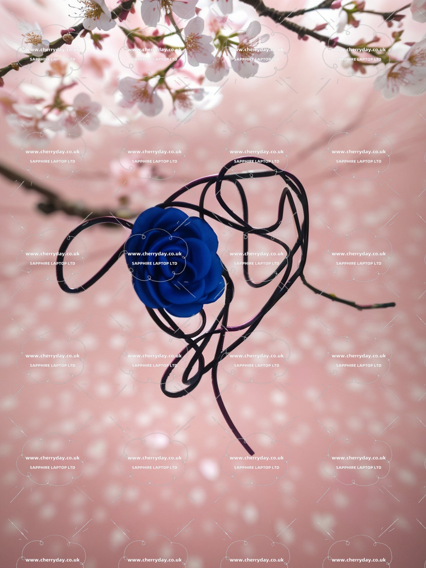 Colourful flower strap necklace