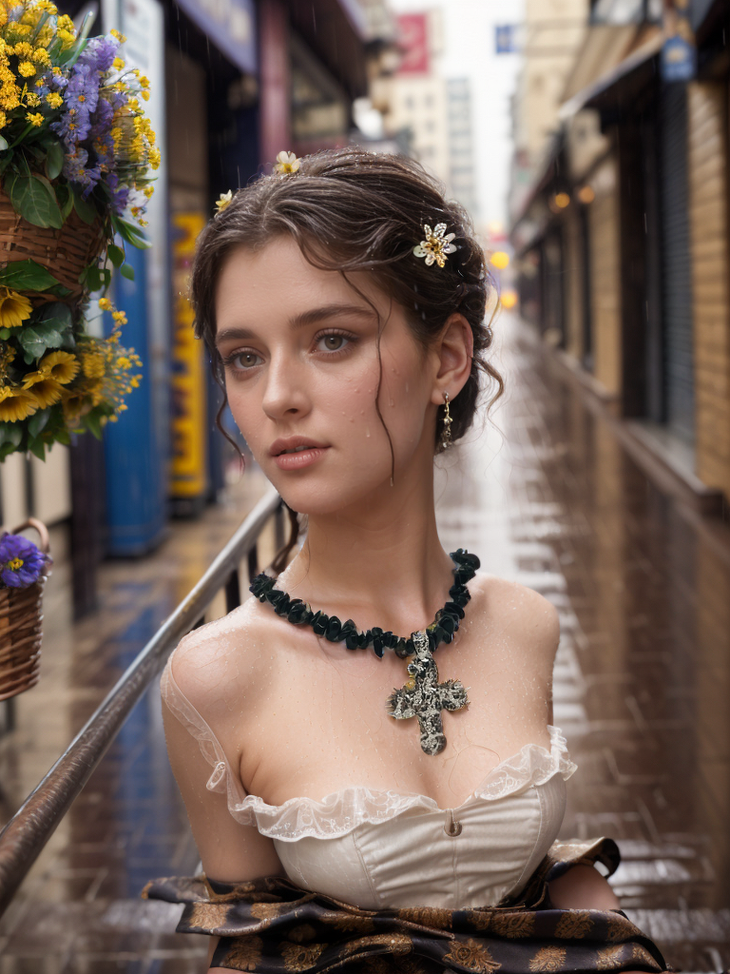 Bohemian crucifix necklace