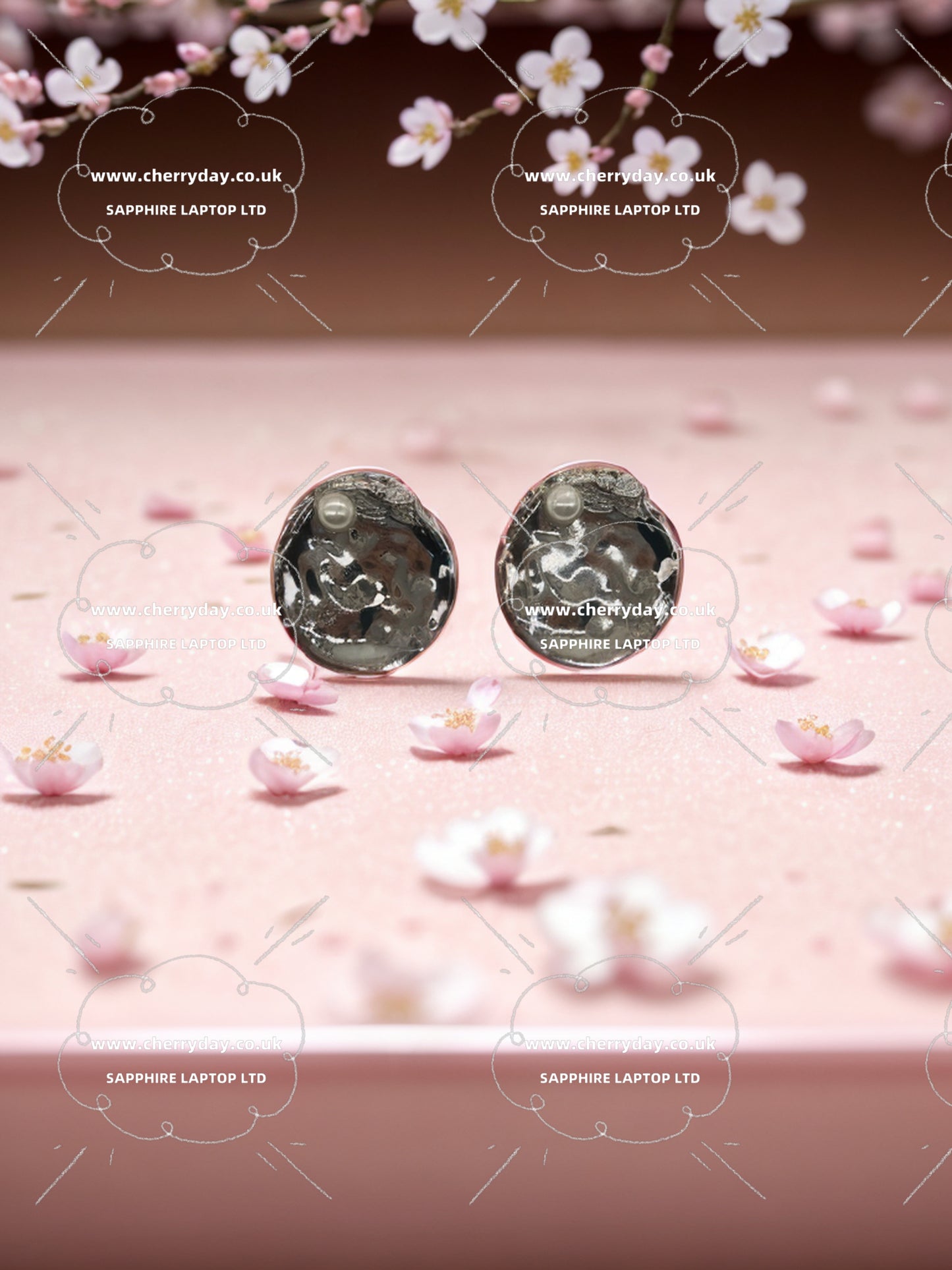 Round metal piece earrings&bracelet&necklace set