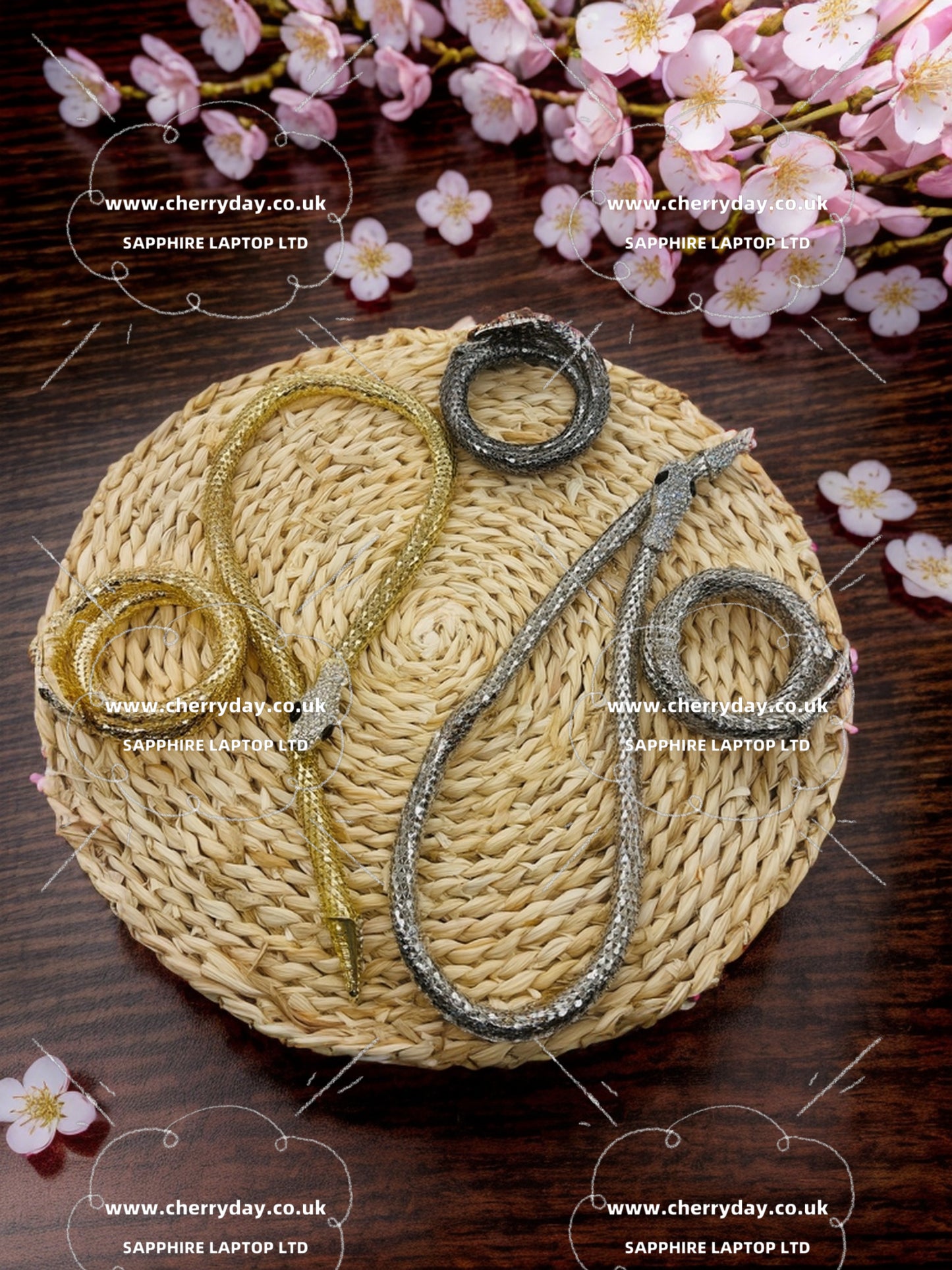 Queen Medusa snake bangle necklace