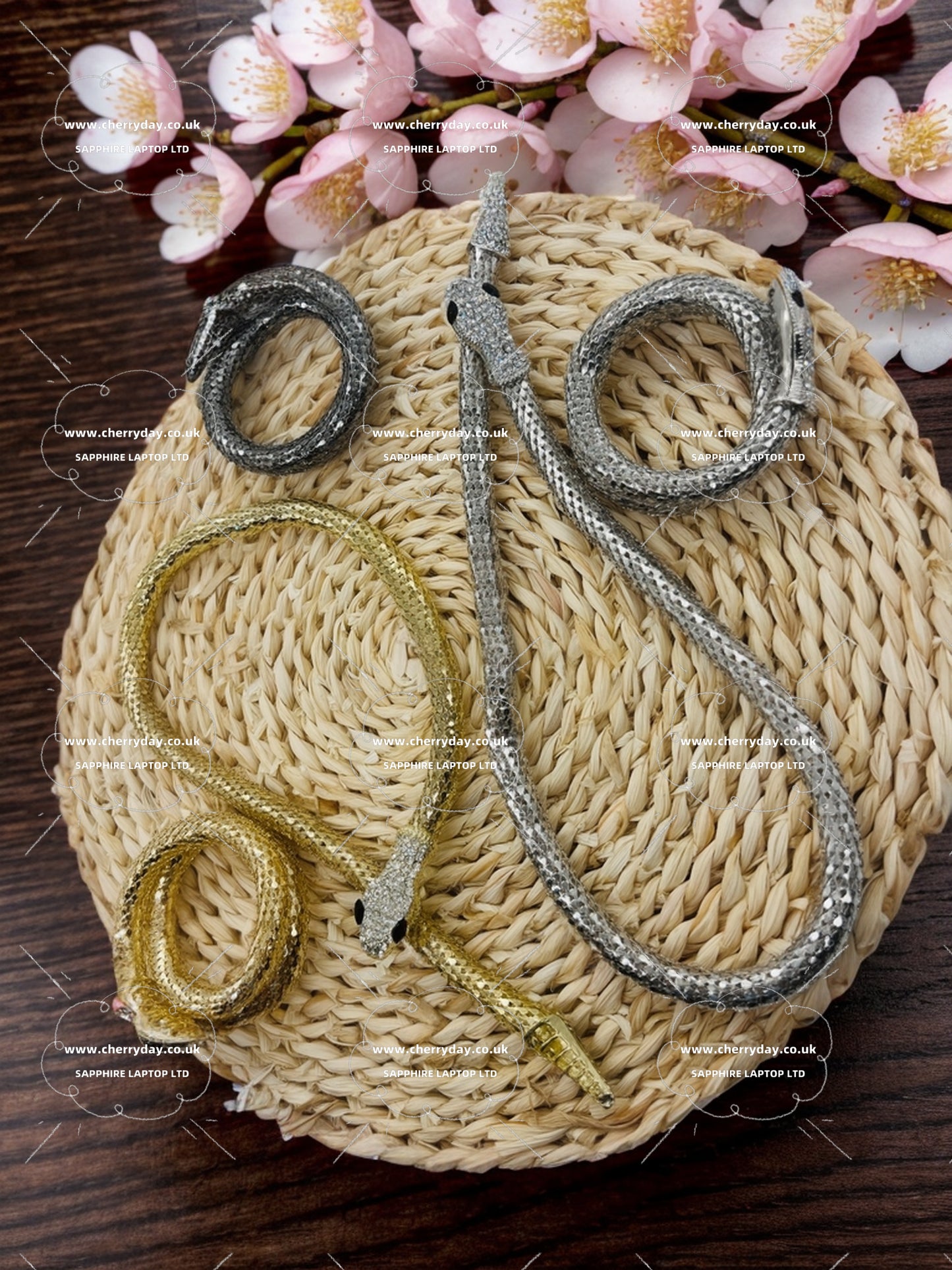 Queen Medusa snake bangle necklace