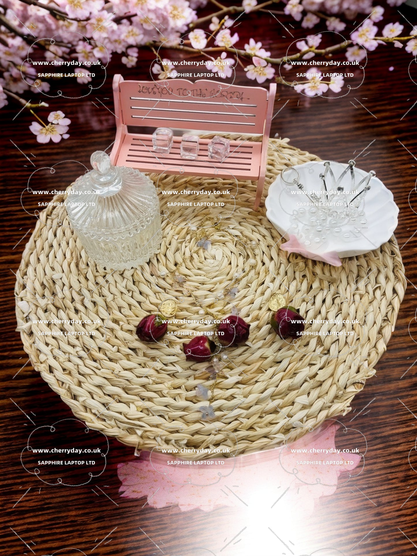 Rose of Paris earrings&necklace