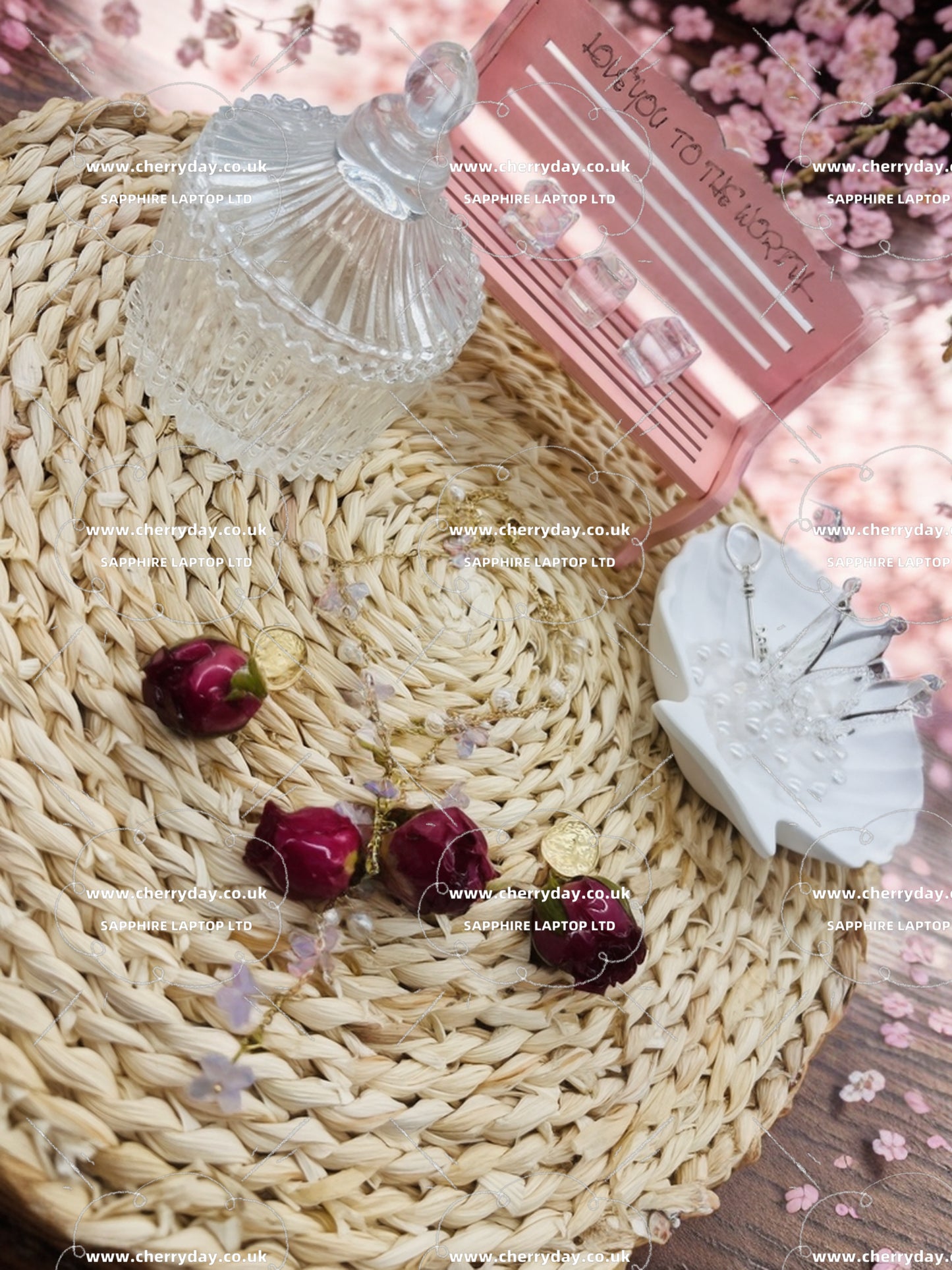 Rose of Paris earrings&necklace