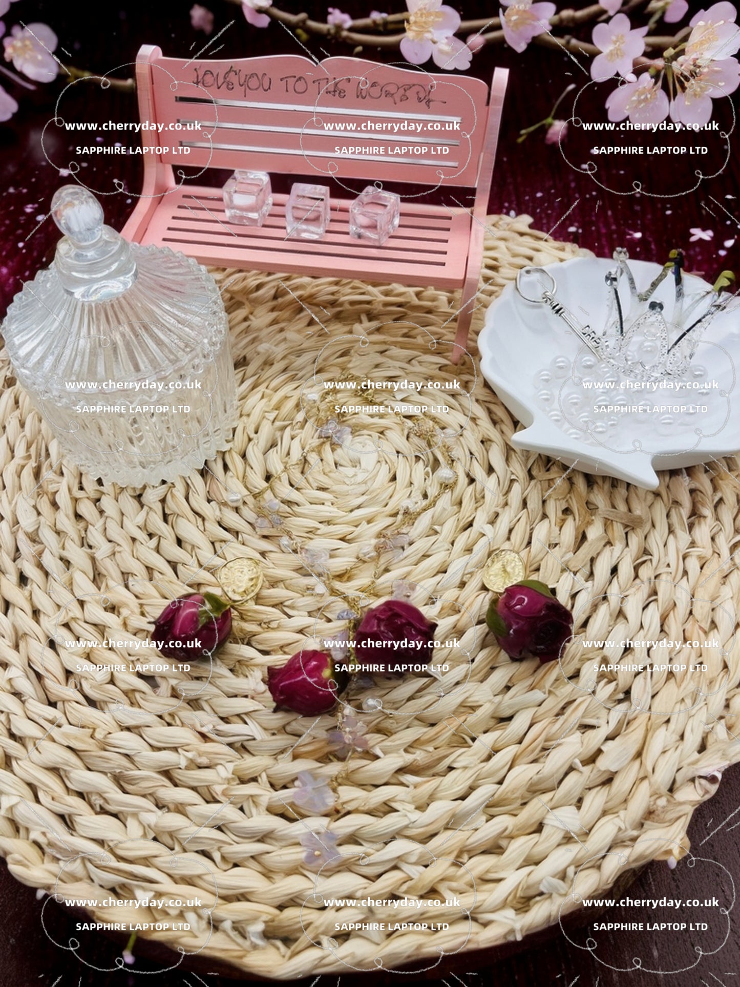 Rose of Paris earrings&necklace