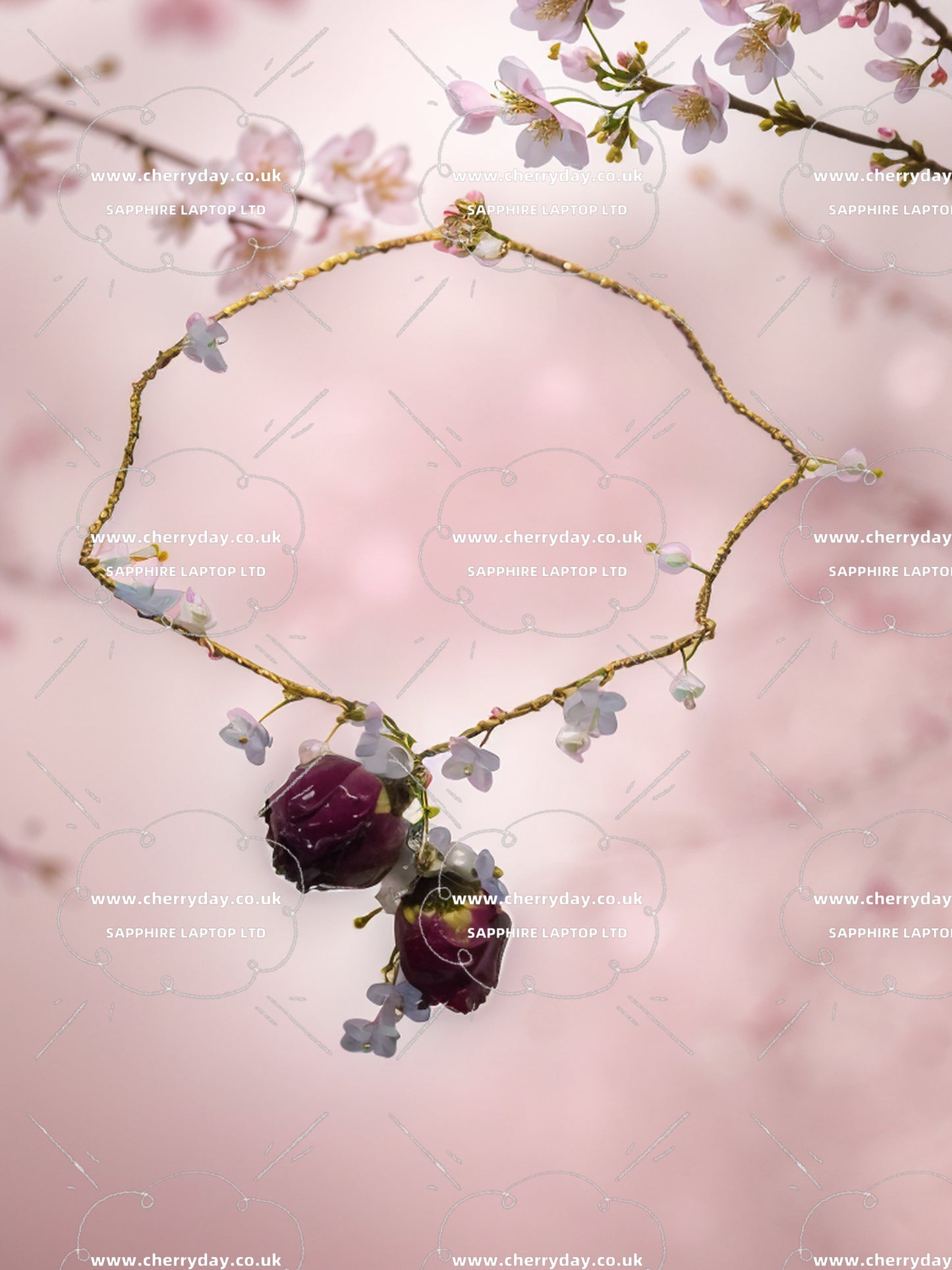 Rose of Paris earrings&necklace
