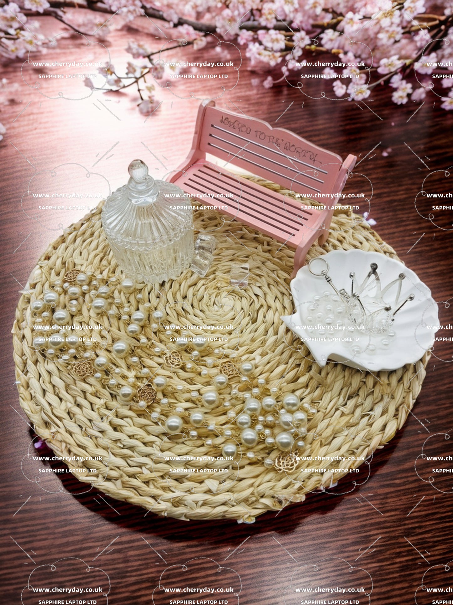 White daisy sweater pearl necklace
