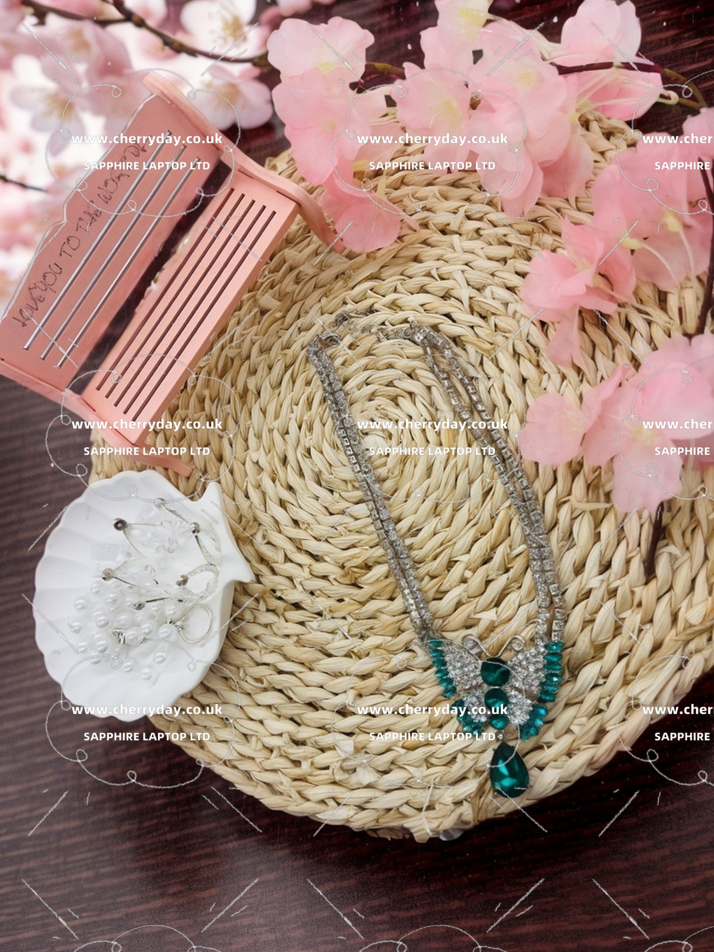 Emerald butterfly necklace