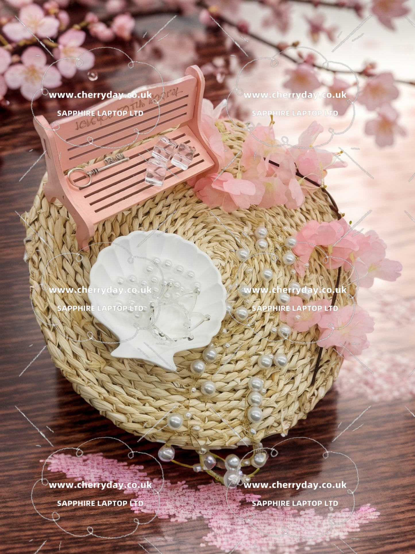 Layered necklace with white pearls