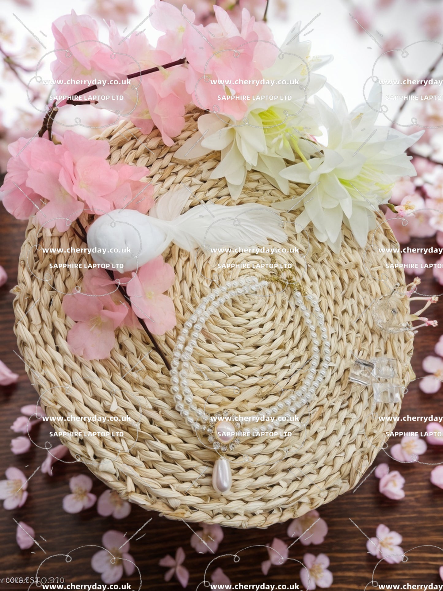 Rain drop egg flower double-layered pearls