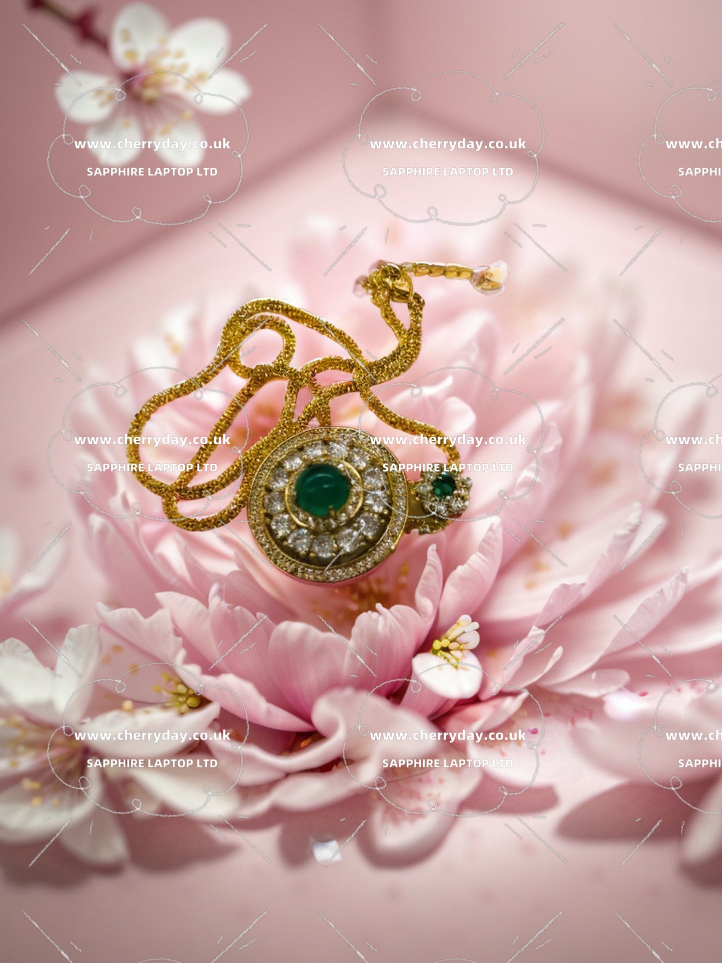 Jade carousel necklace