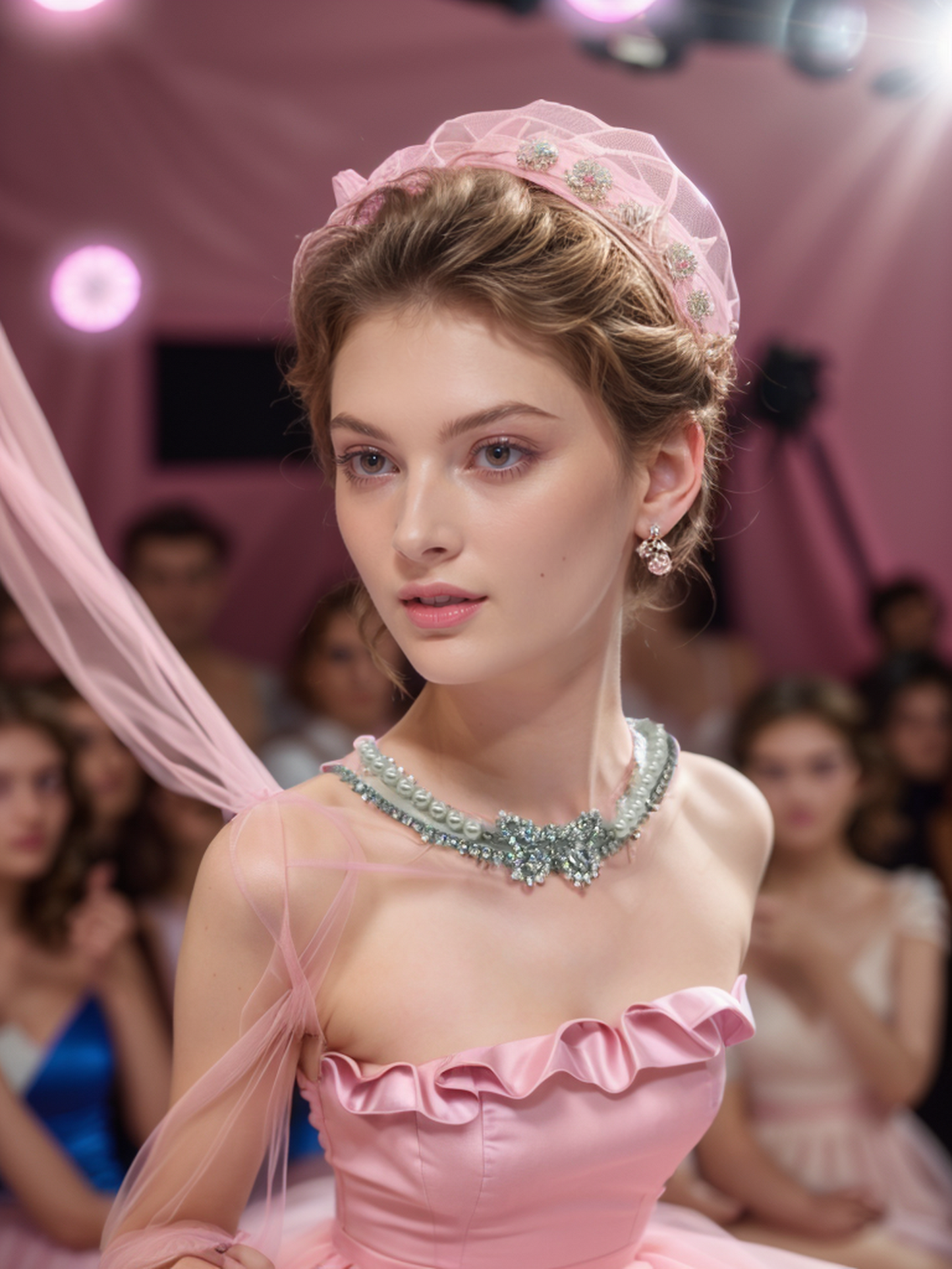 Fairy of butterfly double-layered necklace