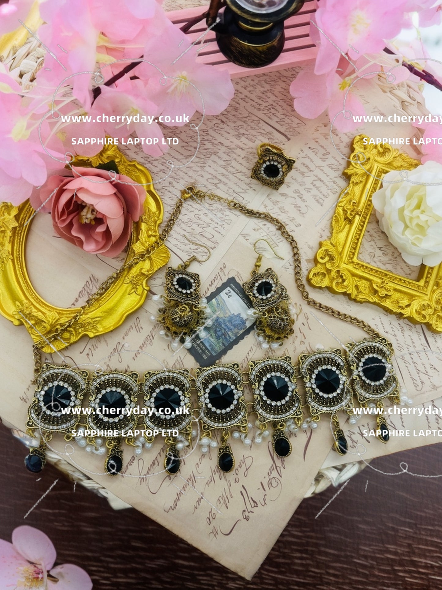Totemic belief ring&earrings&necklace set