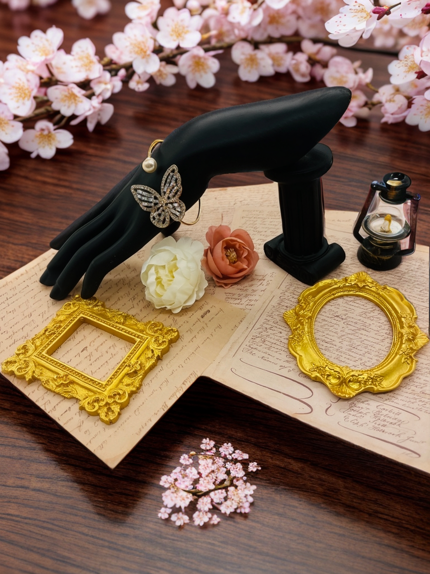 Butterfly rhinestone bracelet