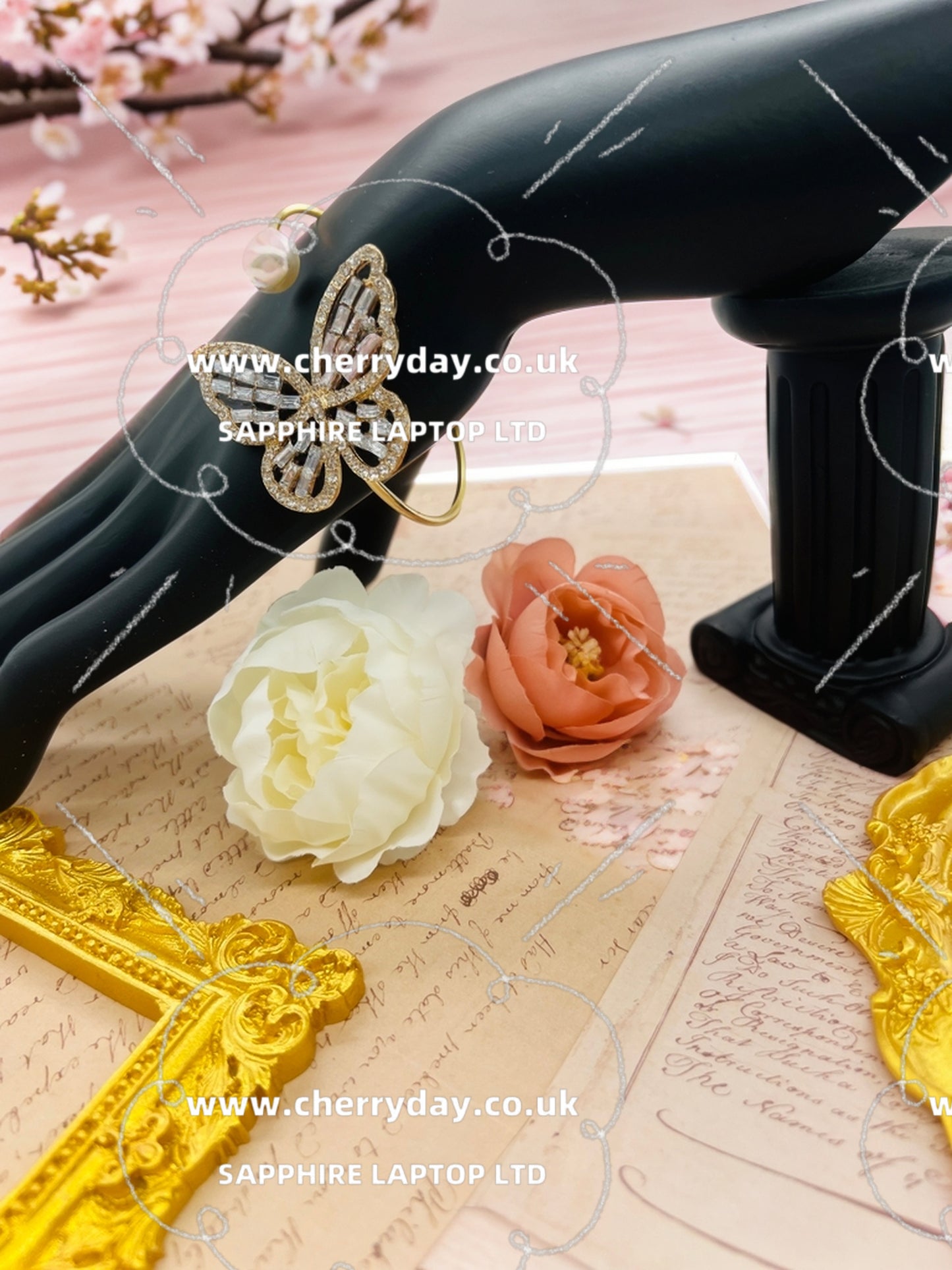 Butterfly rhinestone bracelet