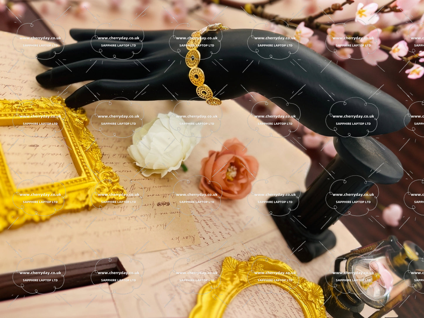 Gold coin bracelet