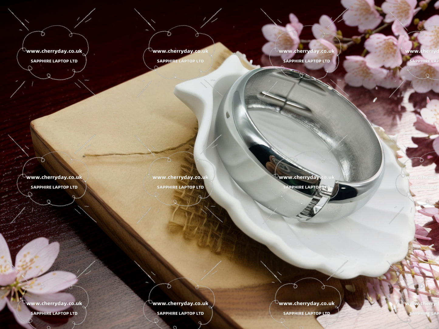 Silver round chunky bracelet