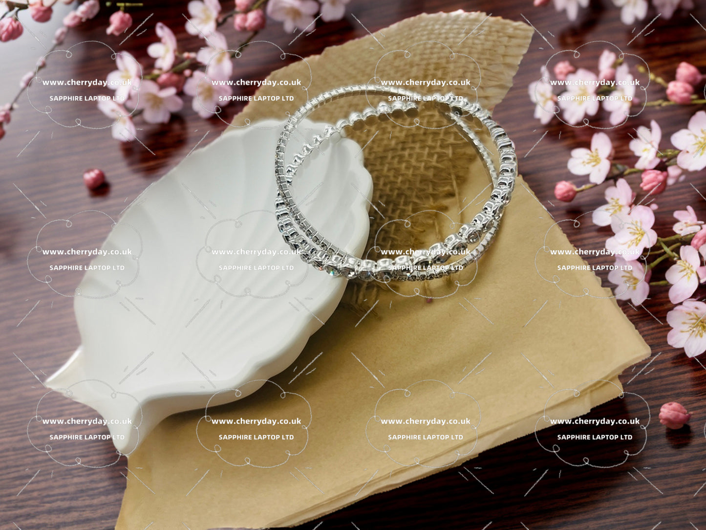 Two-layer rhinestone bracelet
