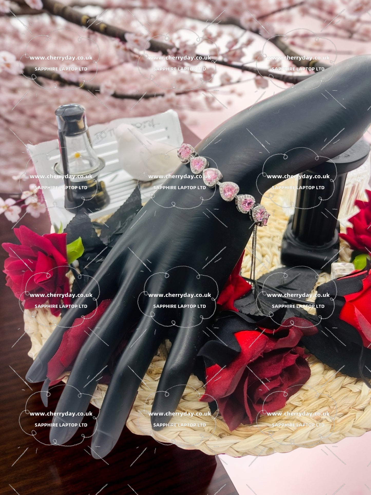 Princess pink love skewer bracelet