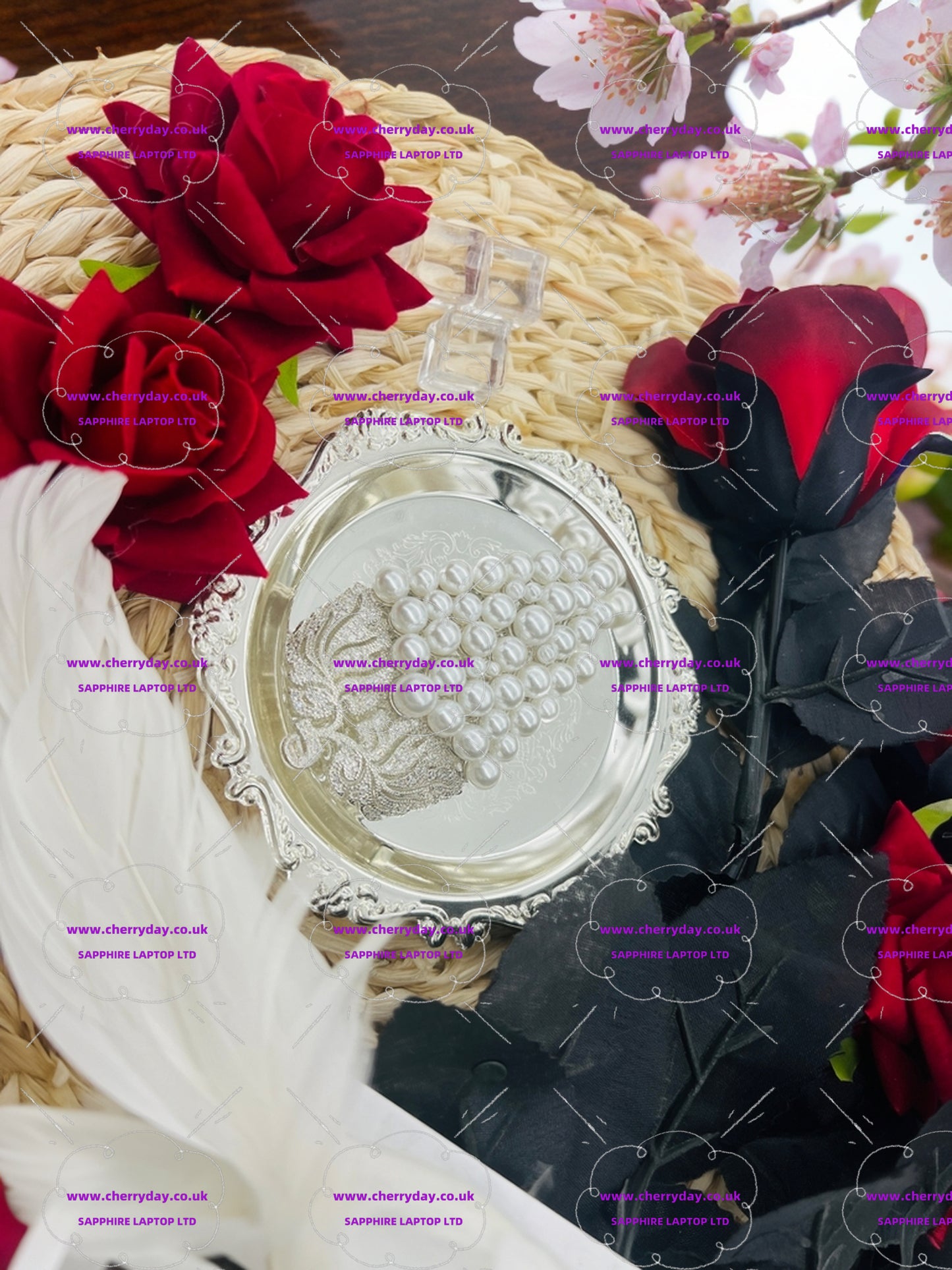 Pearl grape cluster brooch