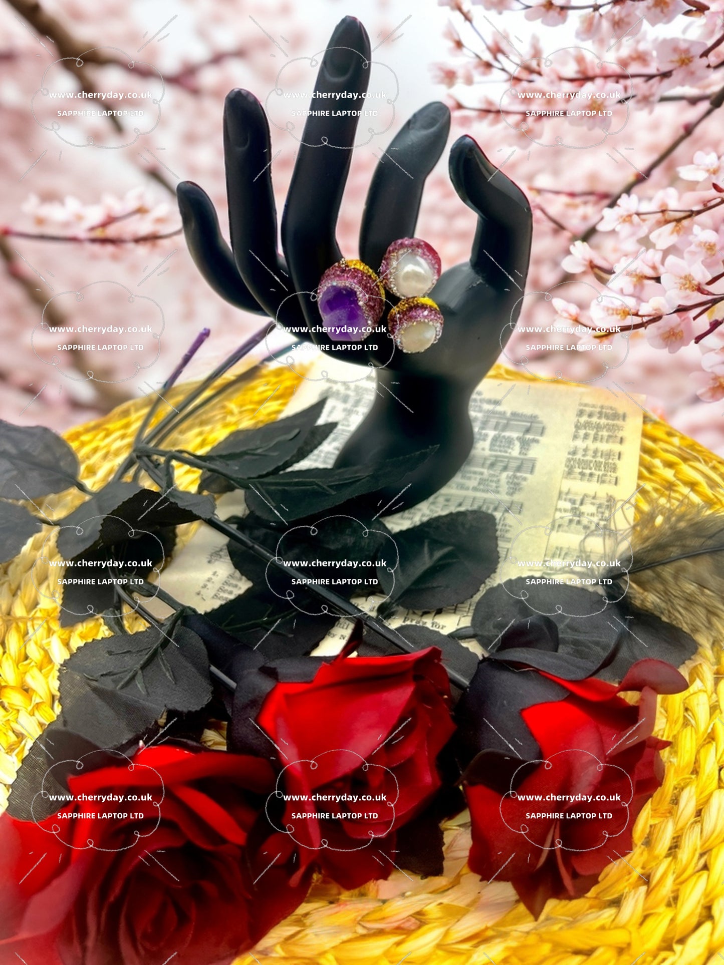 Magic amethyst magic globe ring