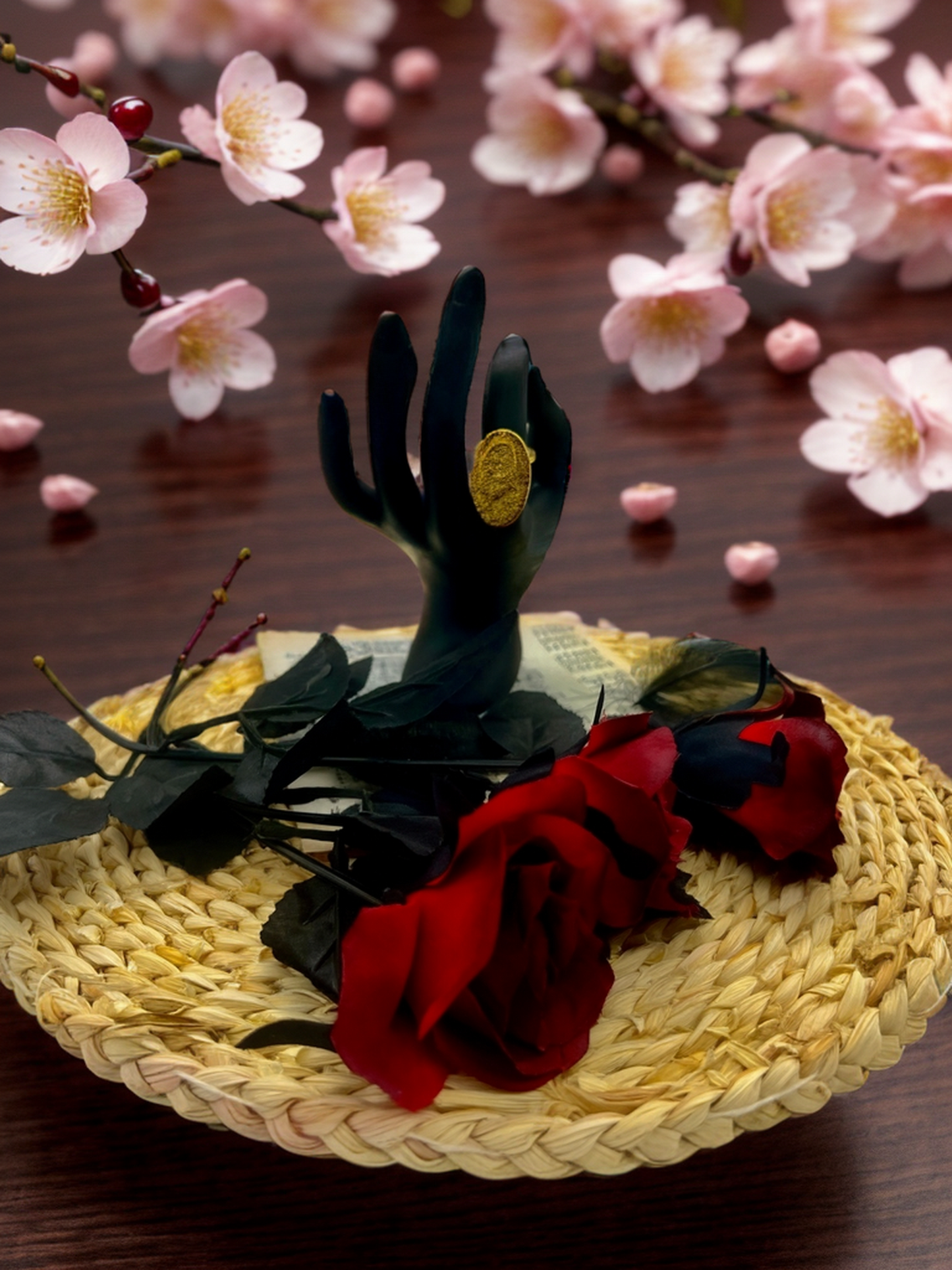 Gold crown glory vintage ring