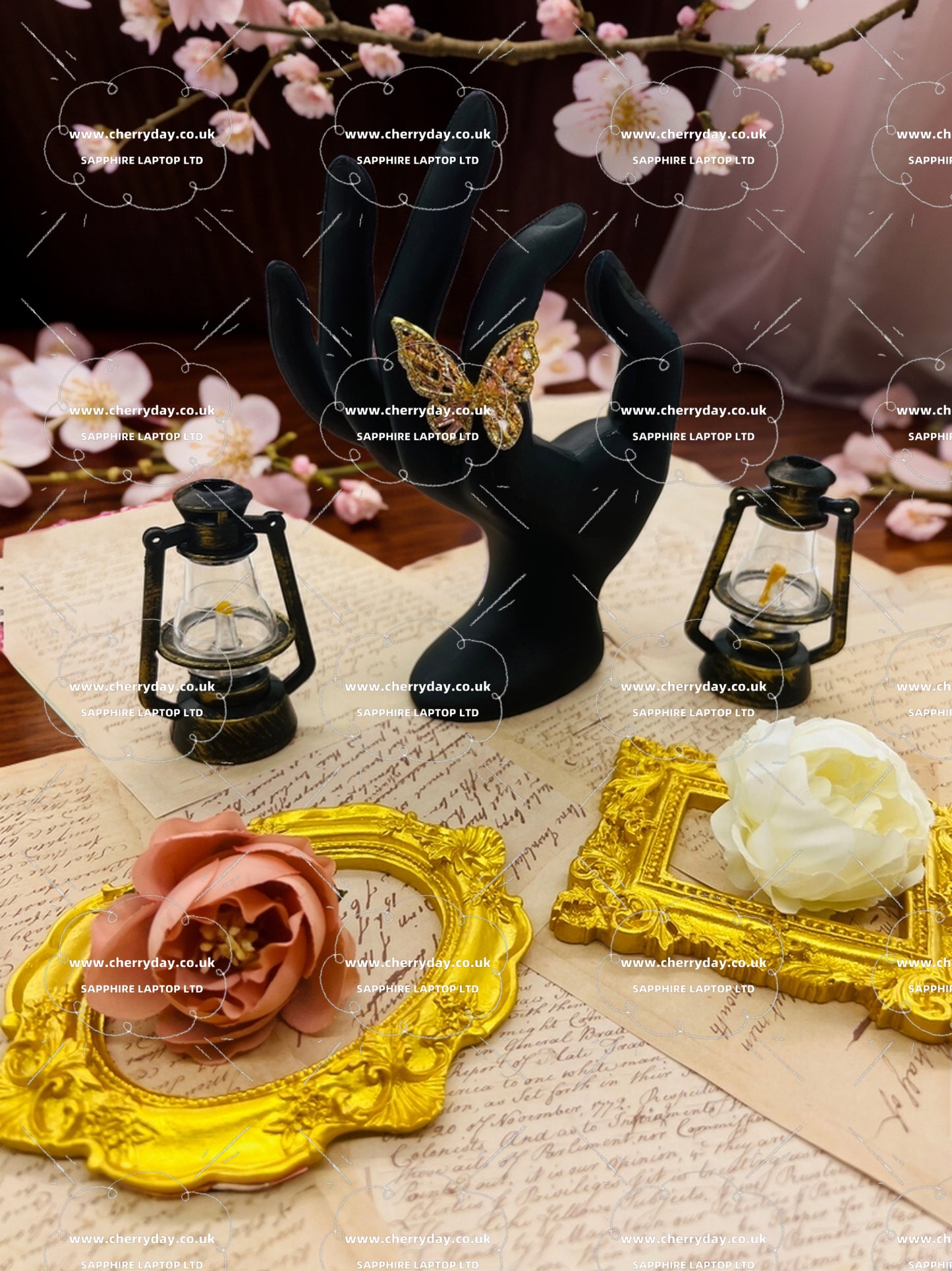 Butterfly ring for Pink-Gold