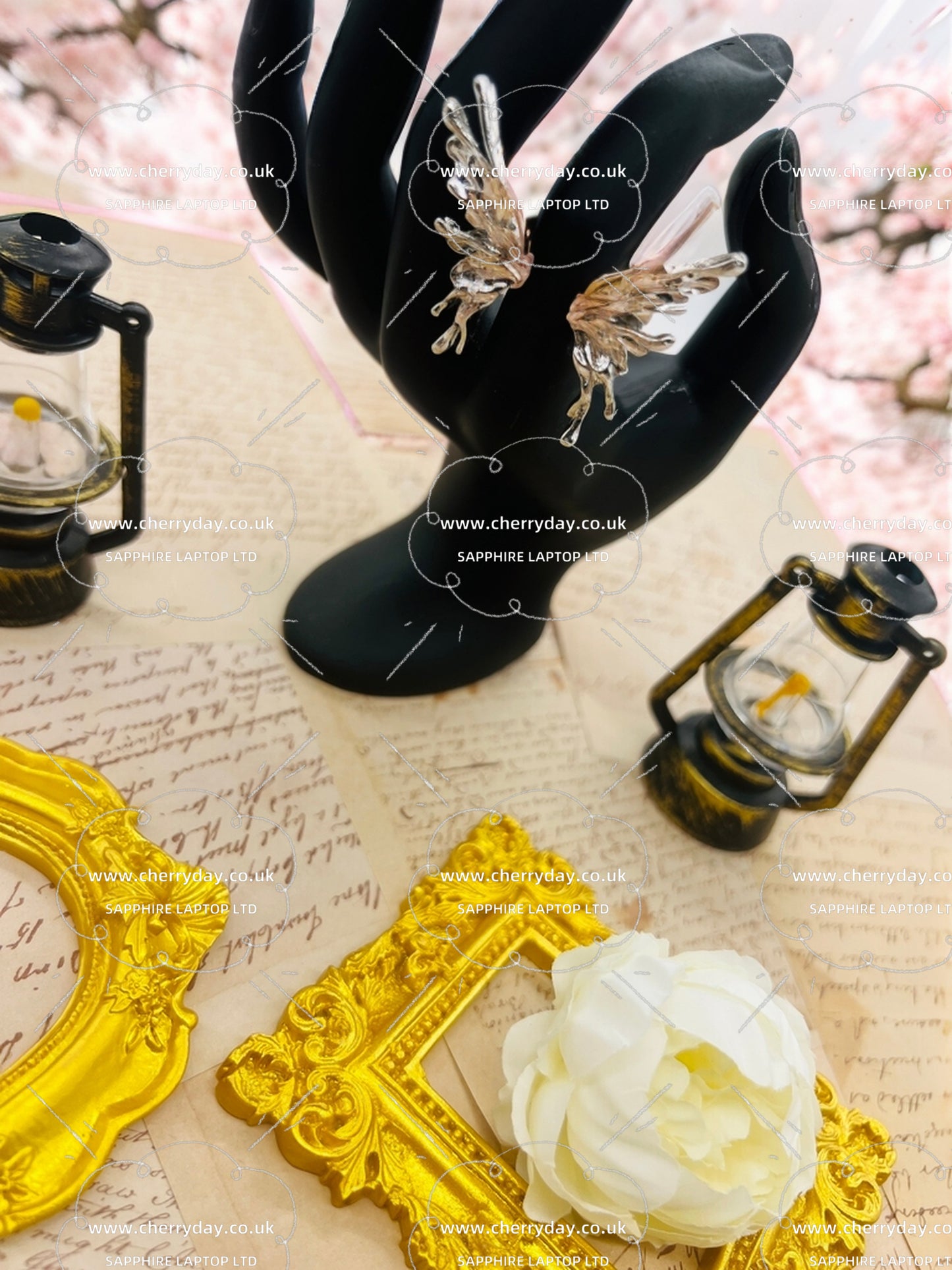 Butterfly ring for silver-hollow butterfly