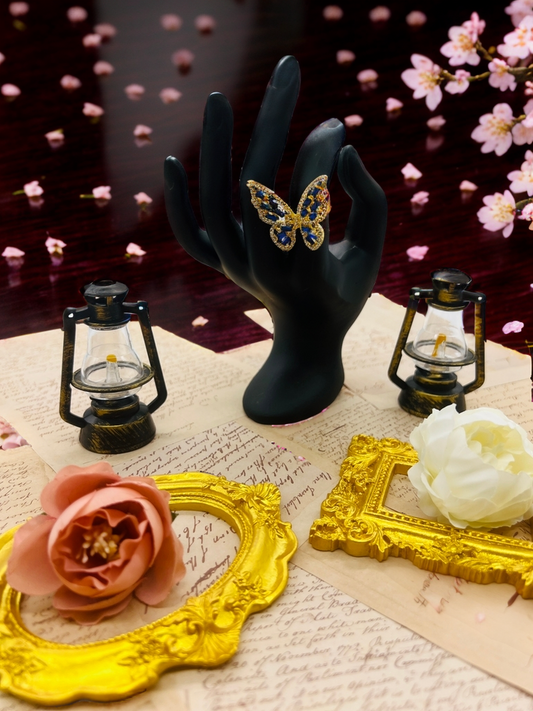 Butterfly ring for Blue-Gold