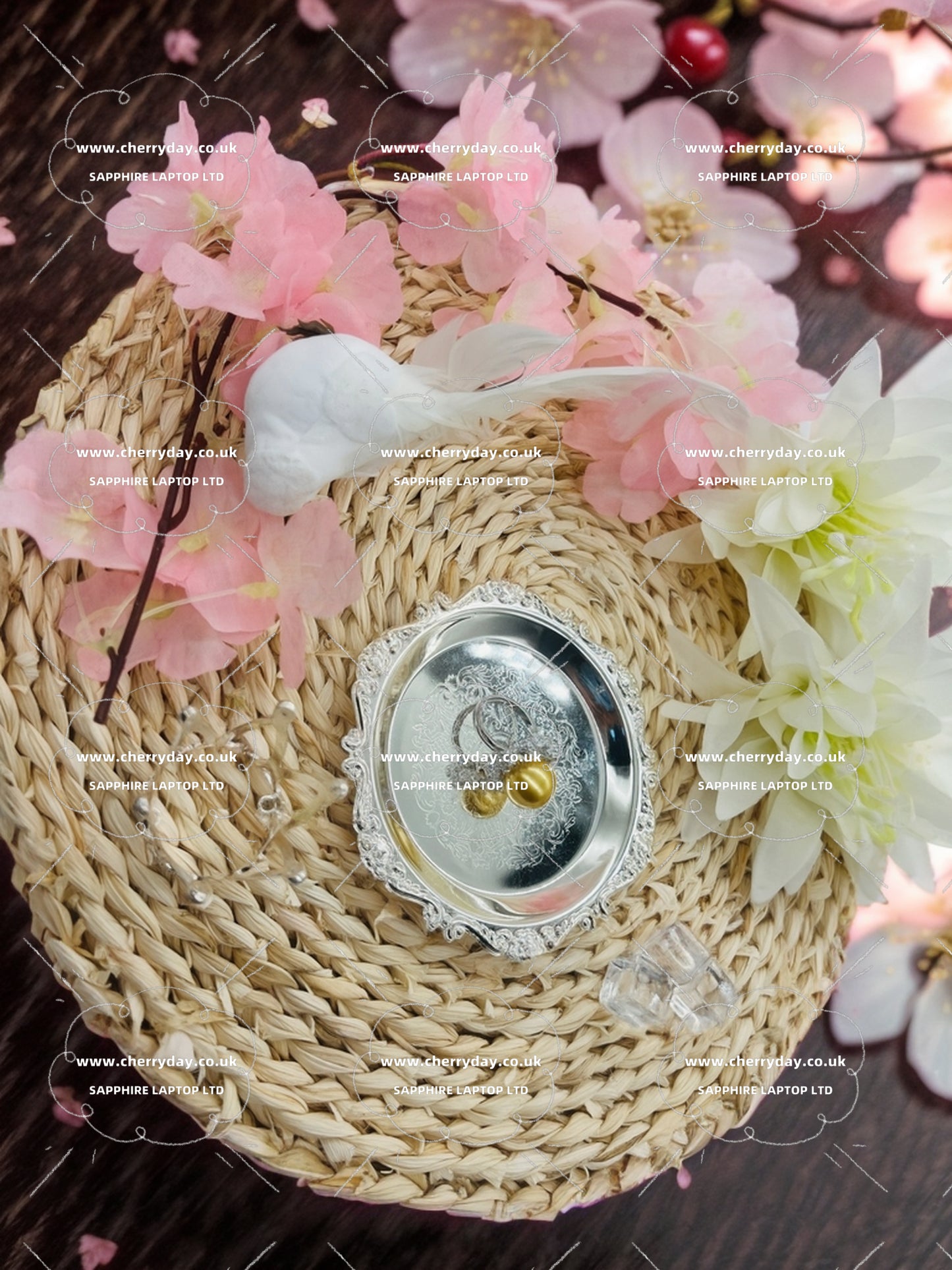 South Sea yellow pearl rhinestone ring