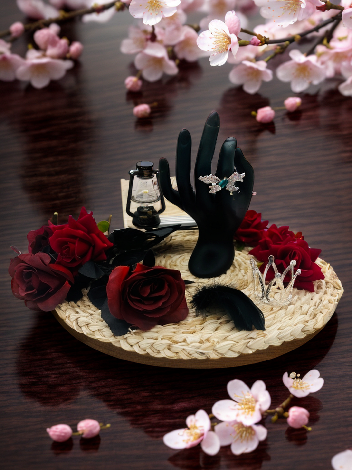 Butterfly Lovers' Flower ring