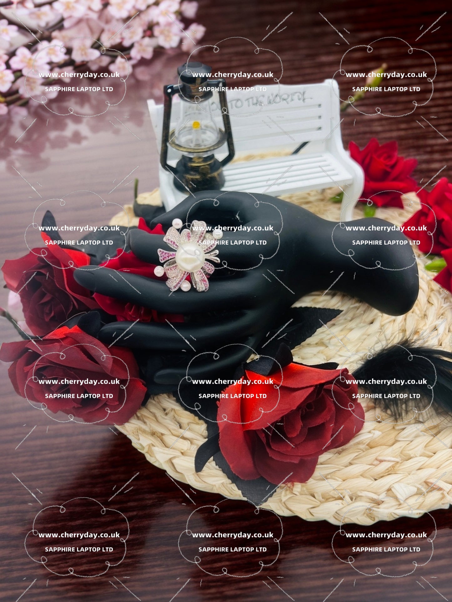 Fountain of youth pearl flower ring