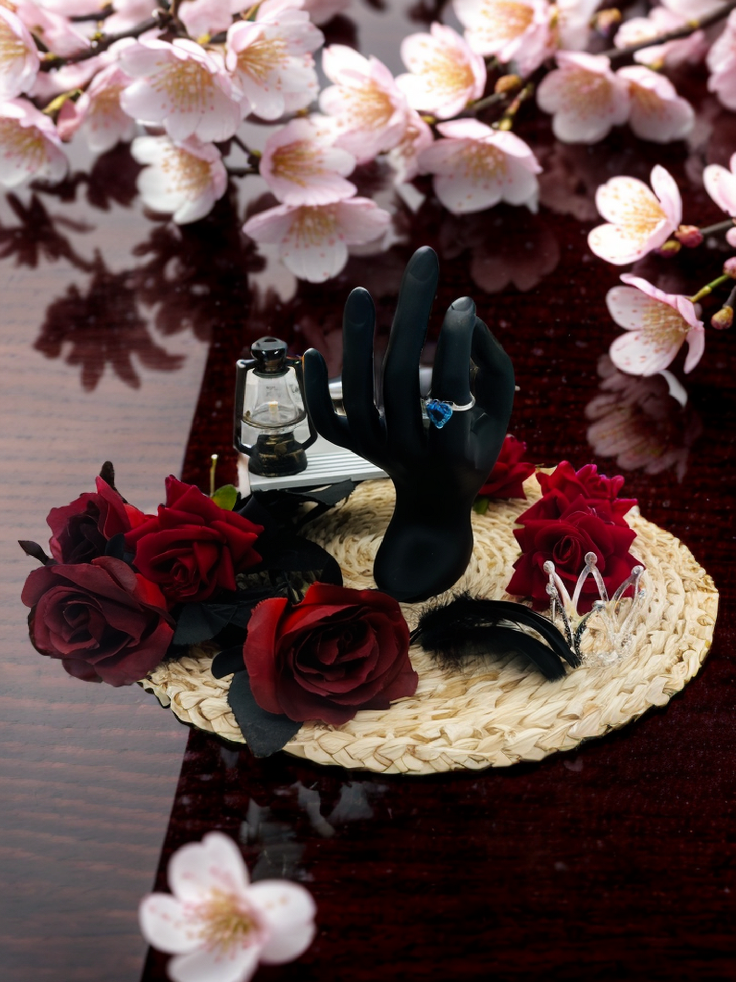 Sapphire small love ring