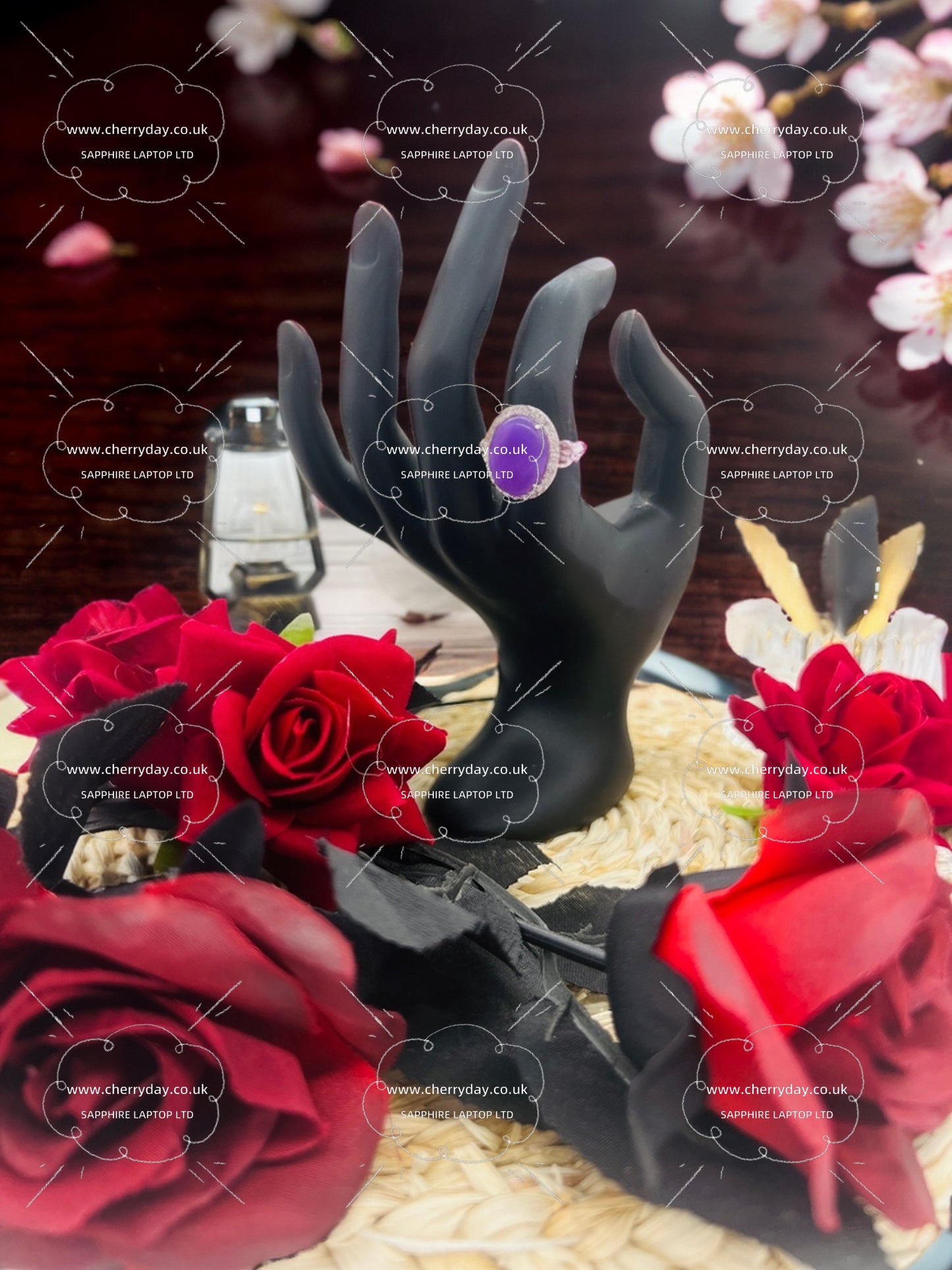Purple gemstone ring