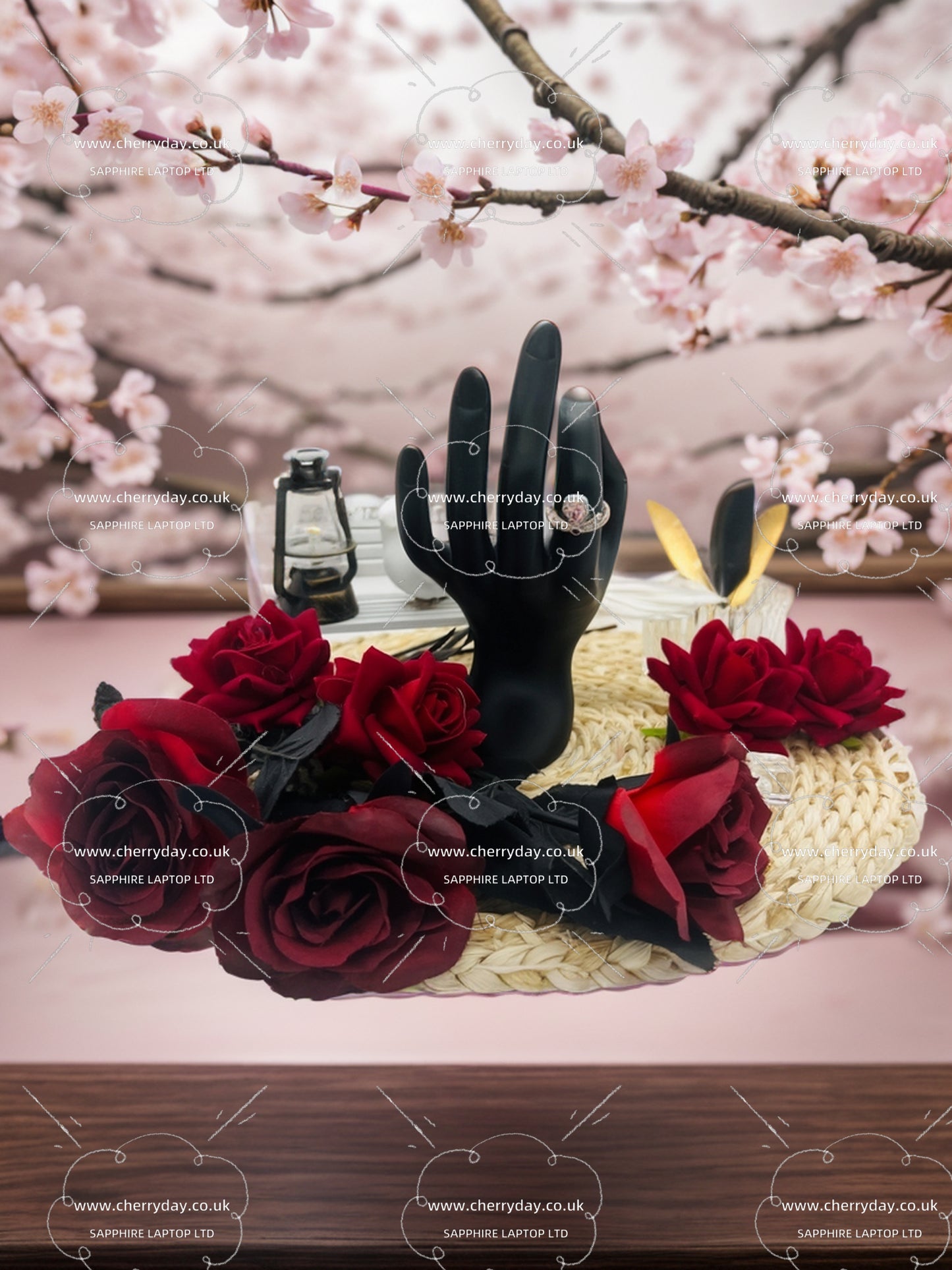 Simple crown ring in pink