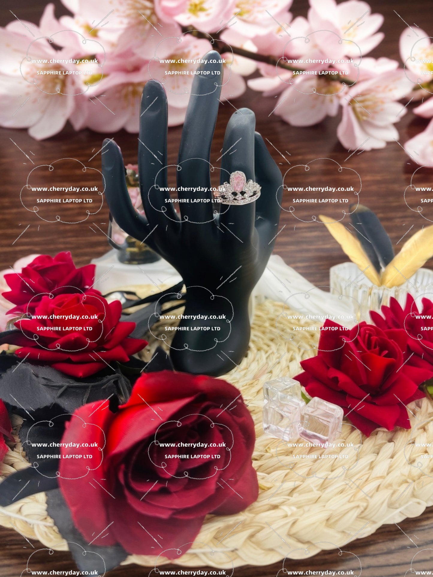 Pink diamond Queen crown ring