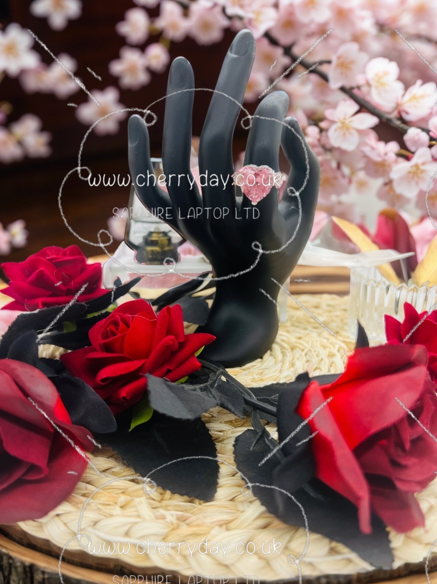 Pink diamond love ring