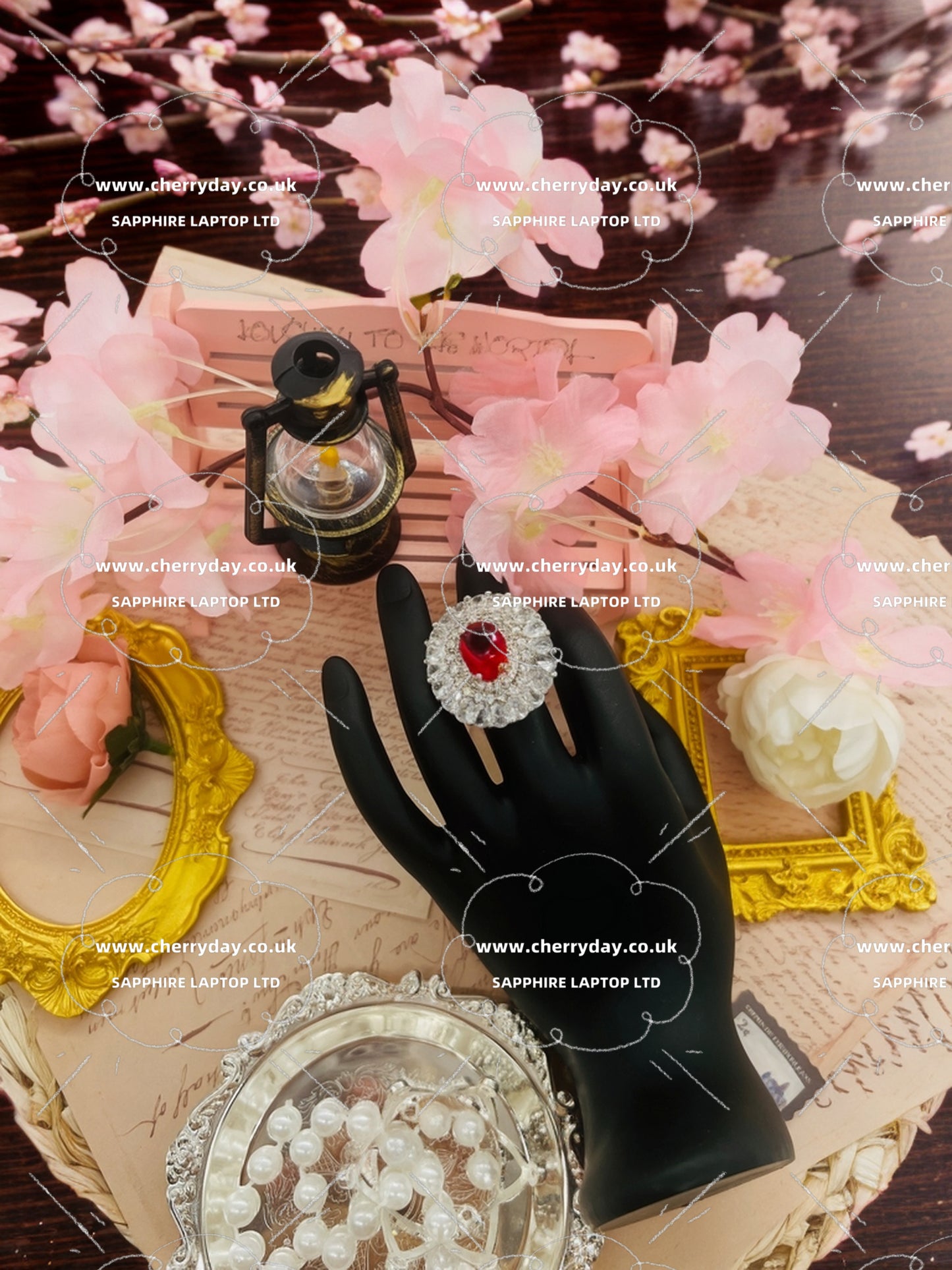 Ruby chrysanthemum ring