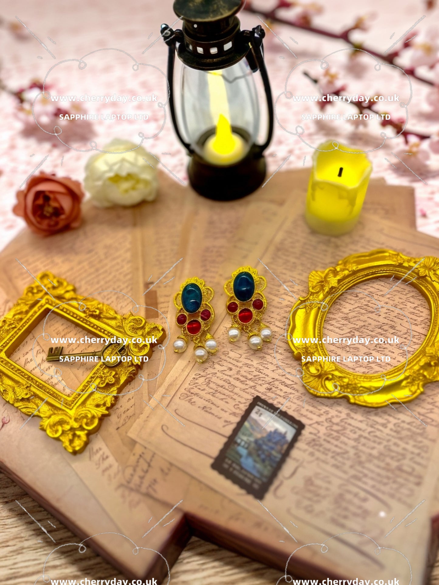 Apollo sunflower vintage earrings