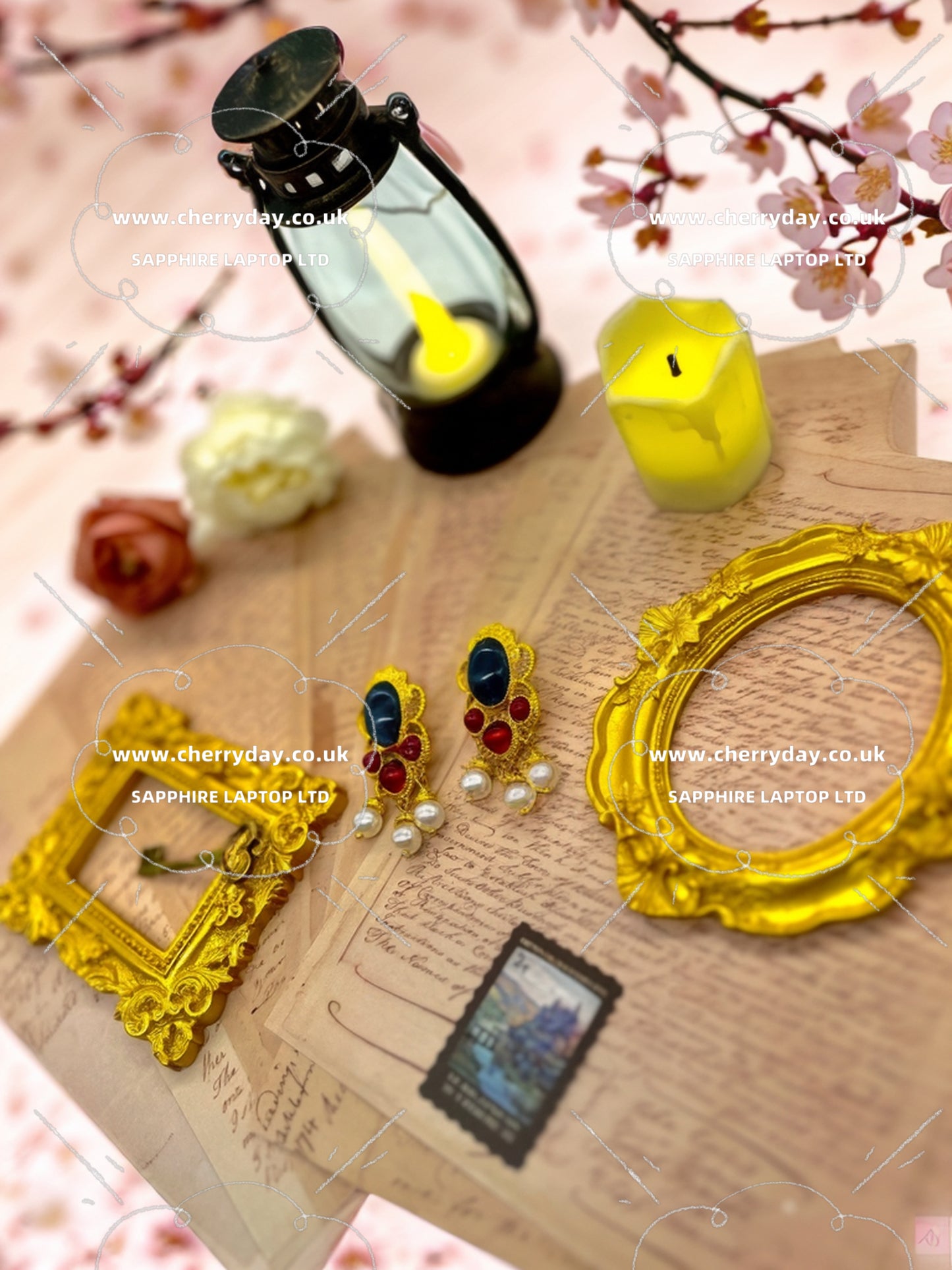 Apollo sunflower vintage earrings