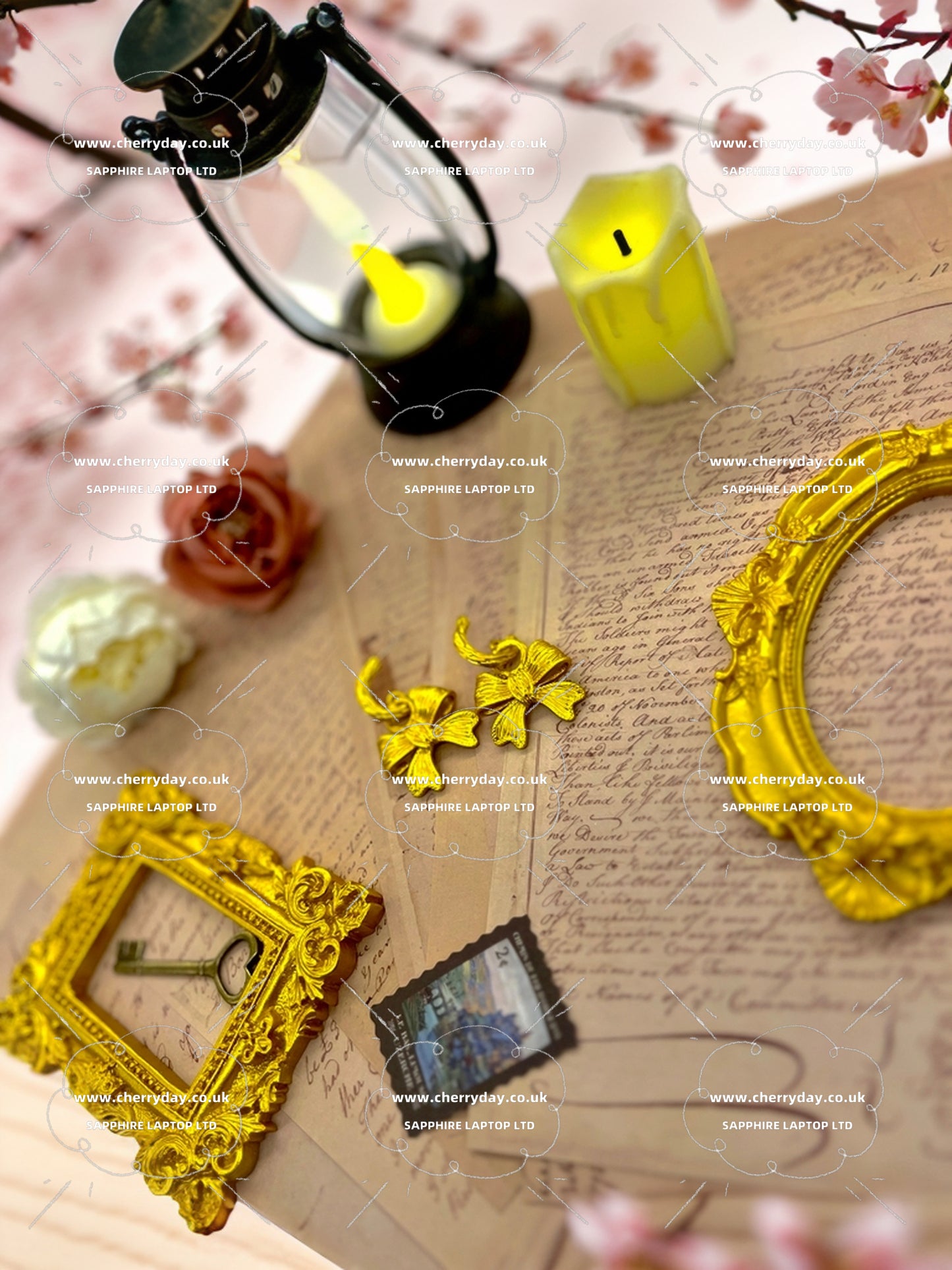 Asteria Aegean Sea gold ribbon earrings