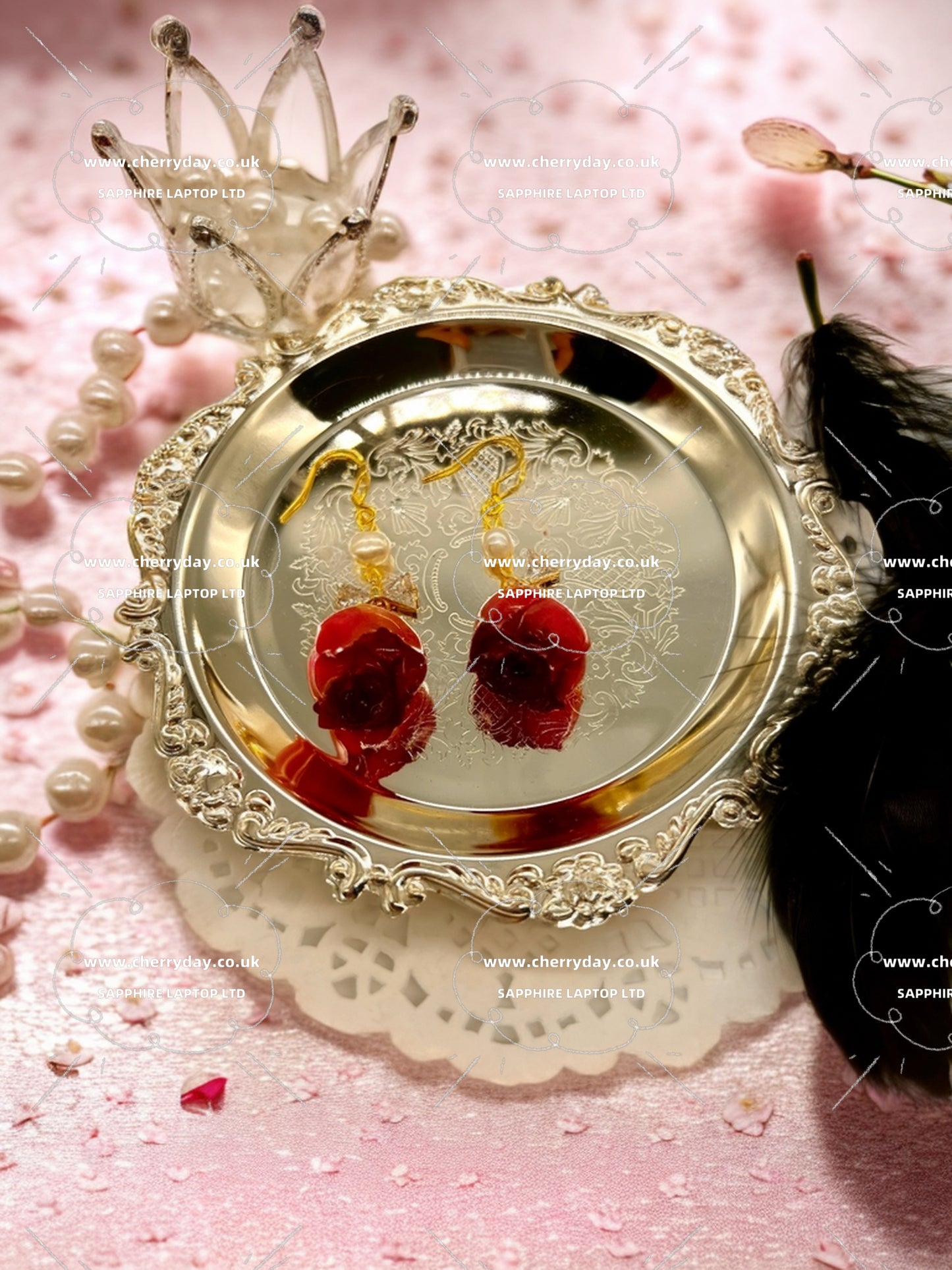 Princess Rose earrings