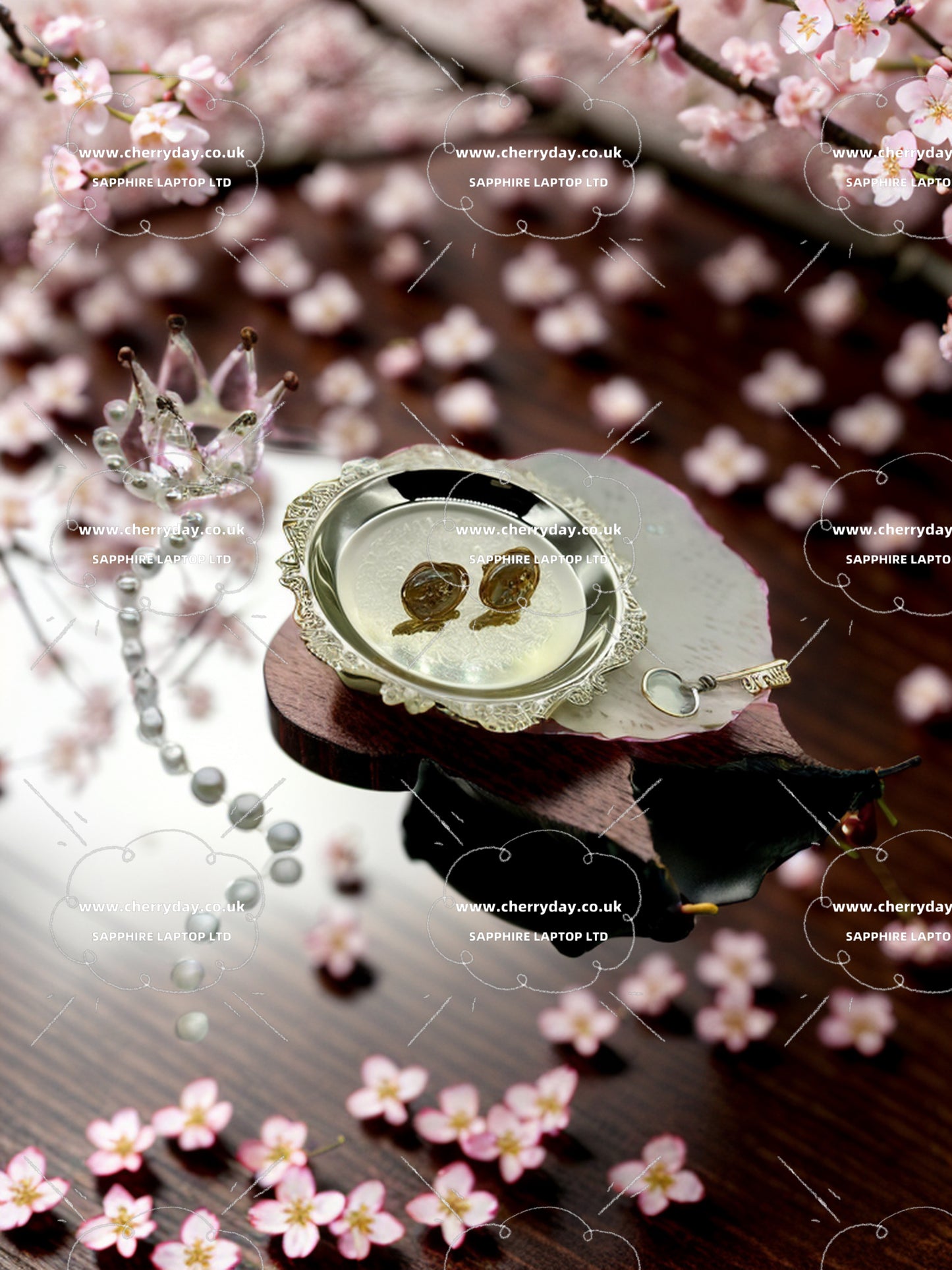 Natural freshwater pearl tulip series earrings