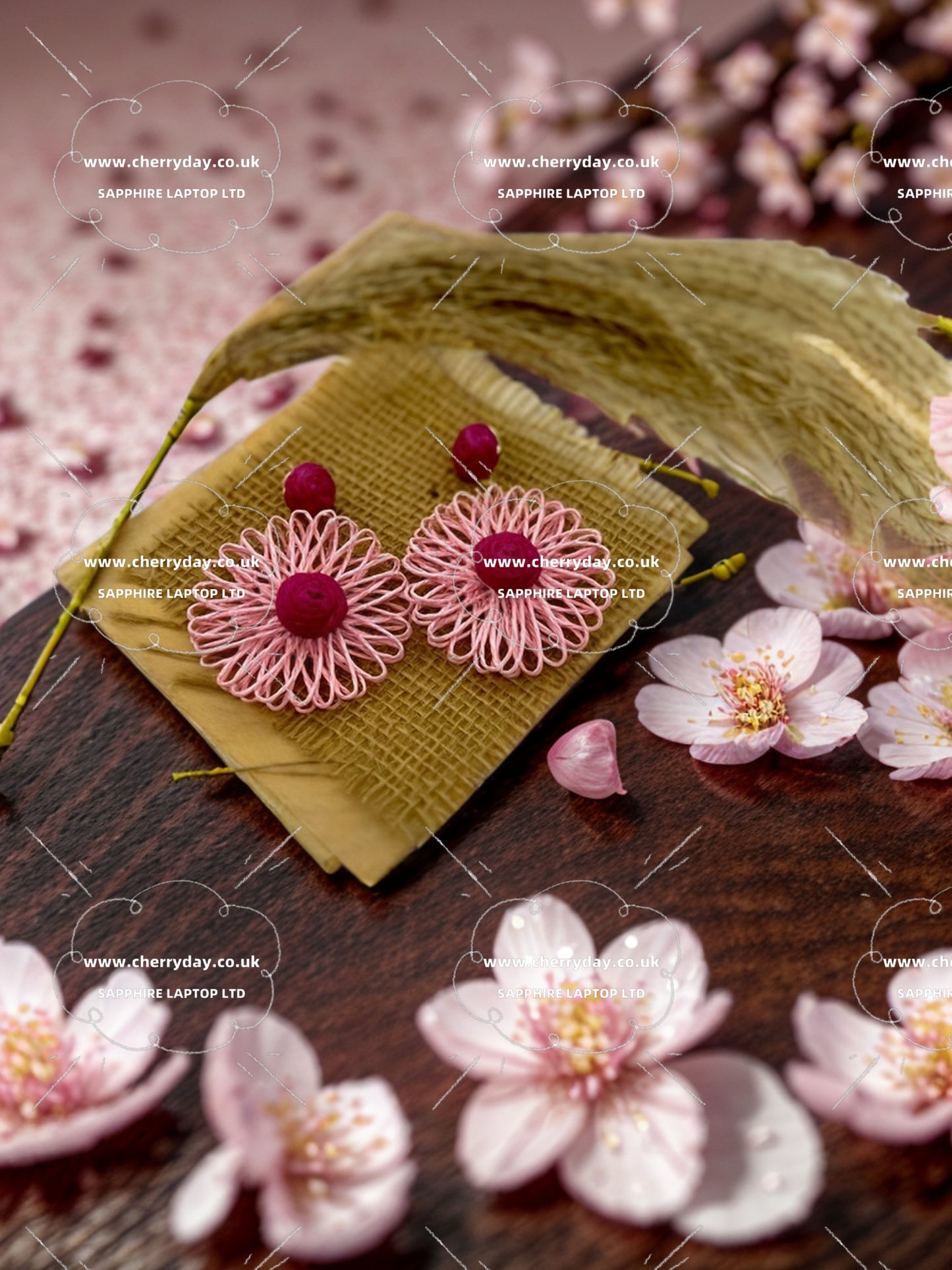 Yoshino cherry Bohemian earrings